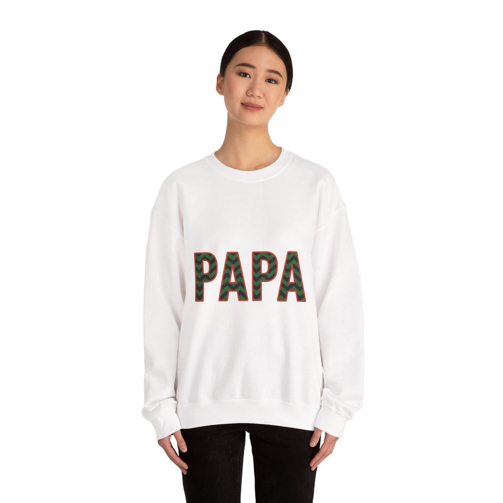 PAPA Christmas Sweatshirt - Christmas Fashion, Cozy Gift, Christmas Apparel, Christmas Decor, Christmas Outfit,