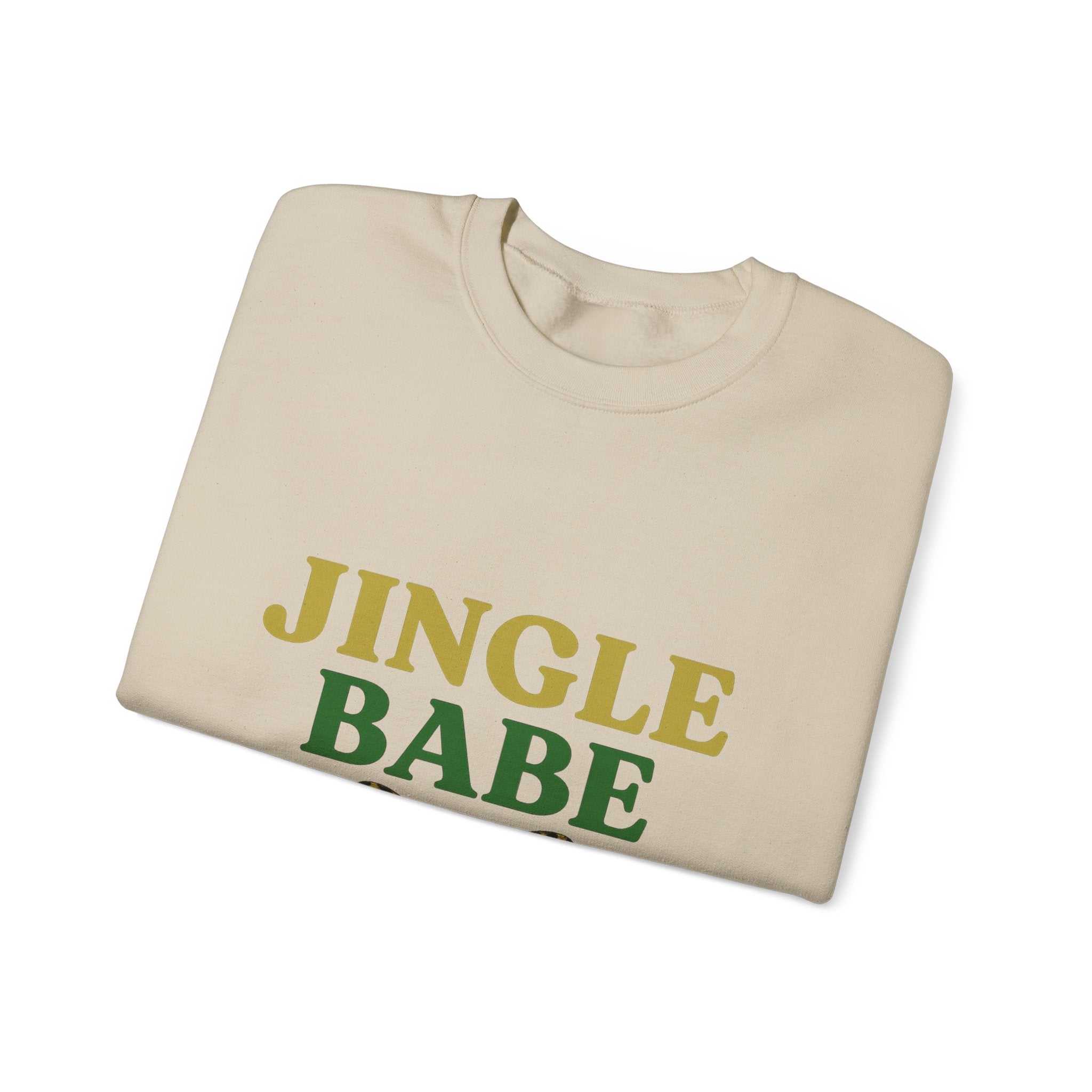 Jingle Babe Christmas Sweatshirt - Christmas Fashion, Cozy Gift, Christmas Apparel, Christmas Decor, Christmas Outfit, Leopard Bow