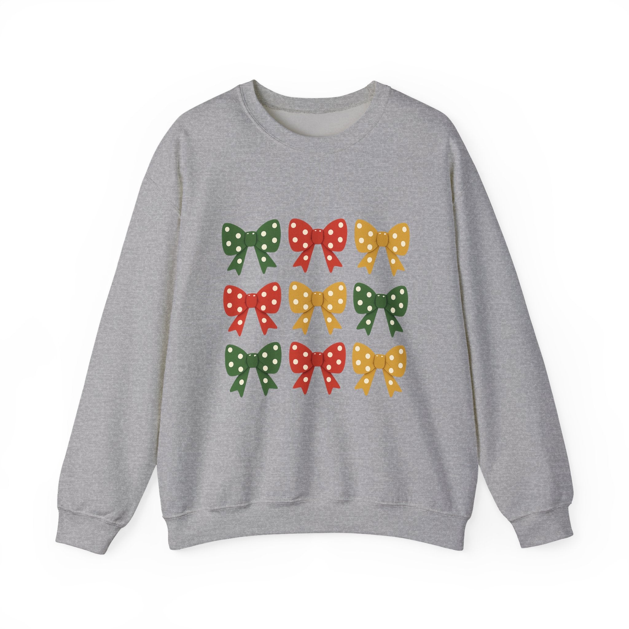 Bow Christmas Sweatshirt - Christmas Fashion, Cozy Gift, Christmas Apparel, Christmas Decor, Christmas Outfit