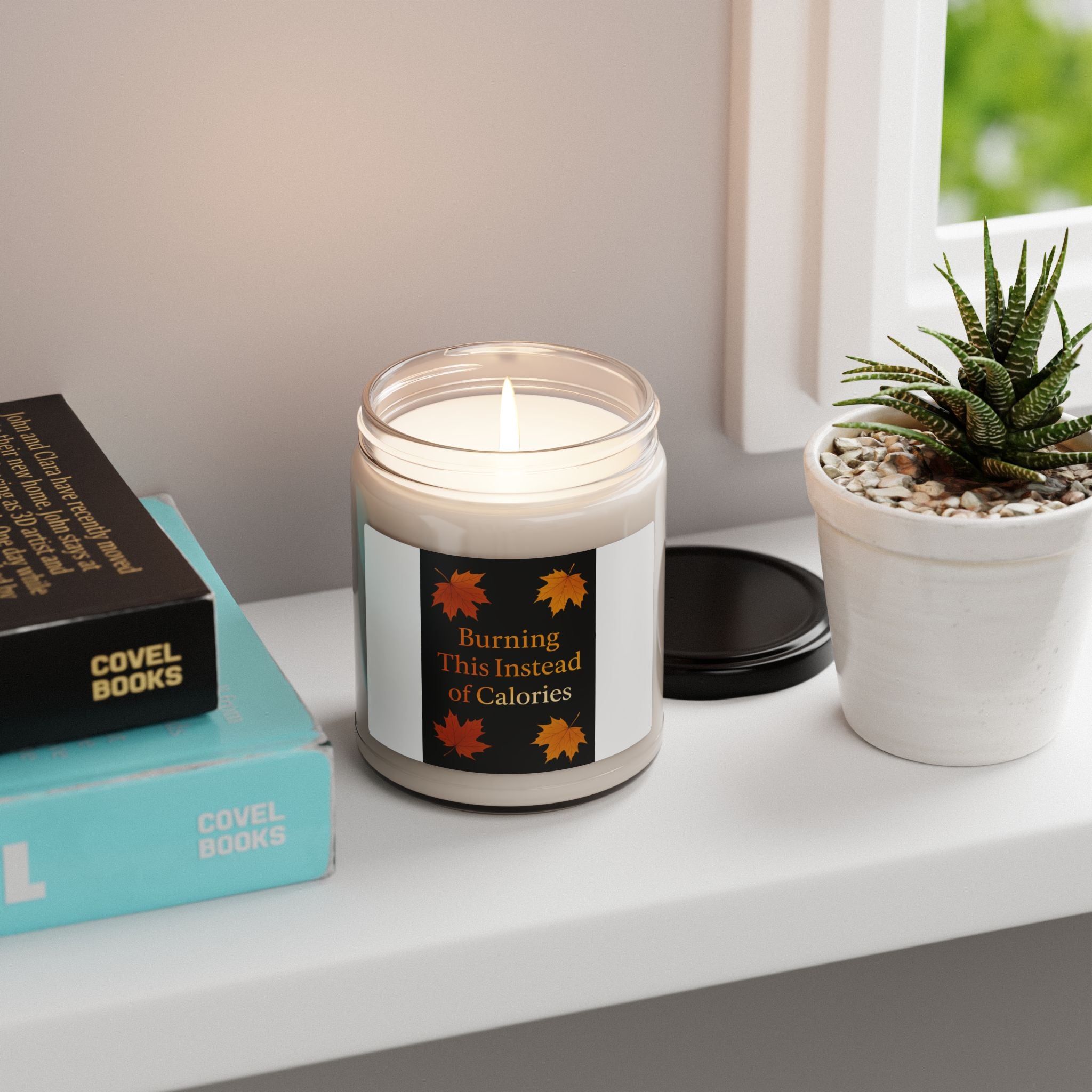 Burning This Instead Of Calories Fall Candle | Inspirational Fall Candle | Self Care Gift | Soy Wax Candle | Stress Relief I Candle for Women