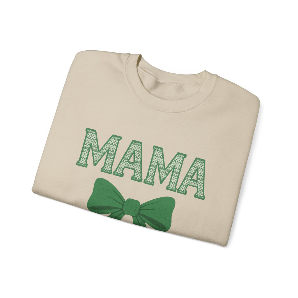 MAMA Christmas Bow Sweatshirt - Christmas Fashion, Cozy Gift, Christmas Apparel, Christmas Decor, Christmas Outfit,