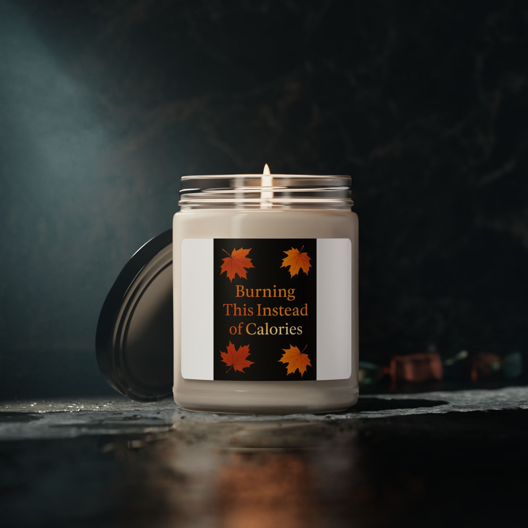 Burning This Instead Of Calories Fall Candle | Inspirational Fall Candle | Self Care Gift | Soy Wax Candle | Stress Relief I Candle for Women
