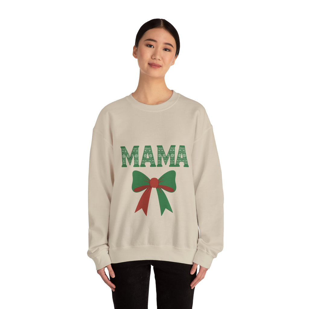 MAMA Christmas Sweatshirt - Christmas Fashion, Cozy Gift, Christmas Apparel, Christmas Decor, Christmas Outfit,