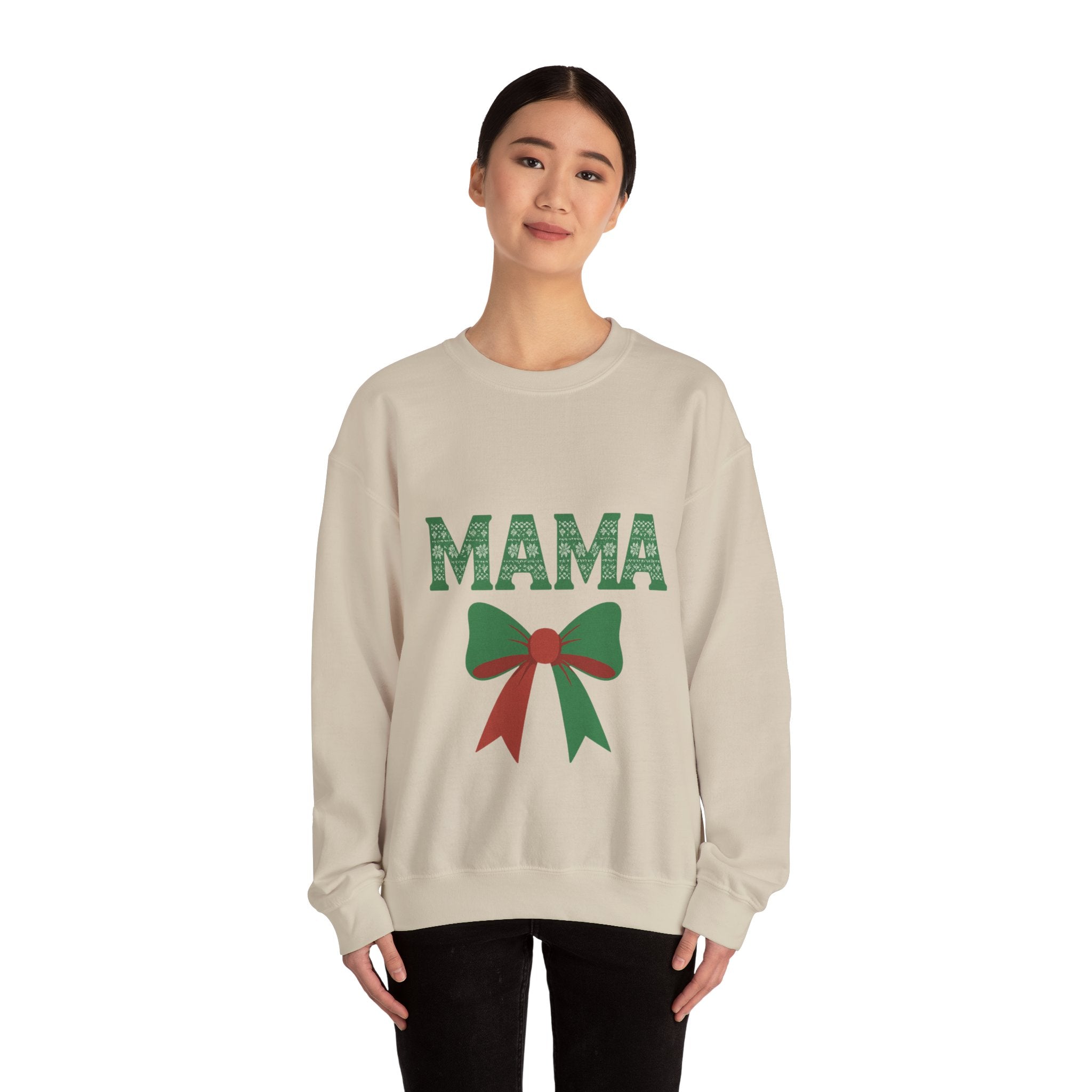 MAMA Christmas Sweatshirt - Christmas Fashion, Cozy Gift, Christmas Apparel, Christmas Decor, Christmas Outfit,