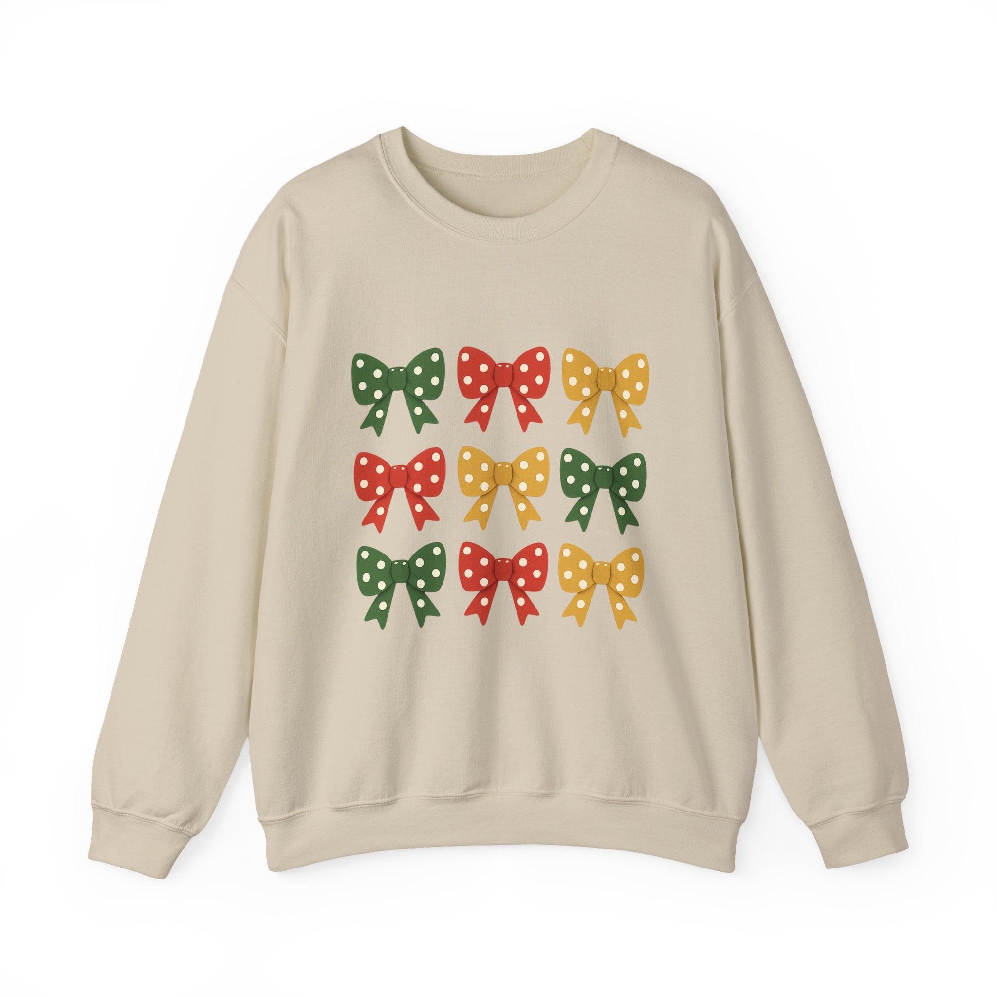 Bow Christmas Sweatshirt - Christmas Fashion, Cozy Gift, Christmas Apparel, Christmas Decor, Christmas Outfit