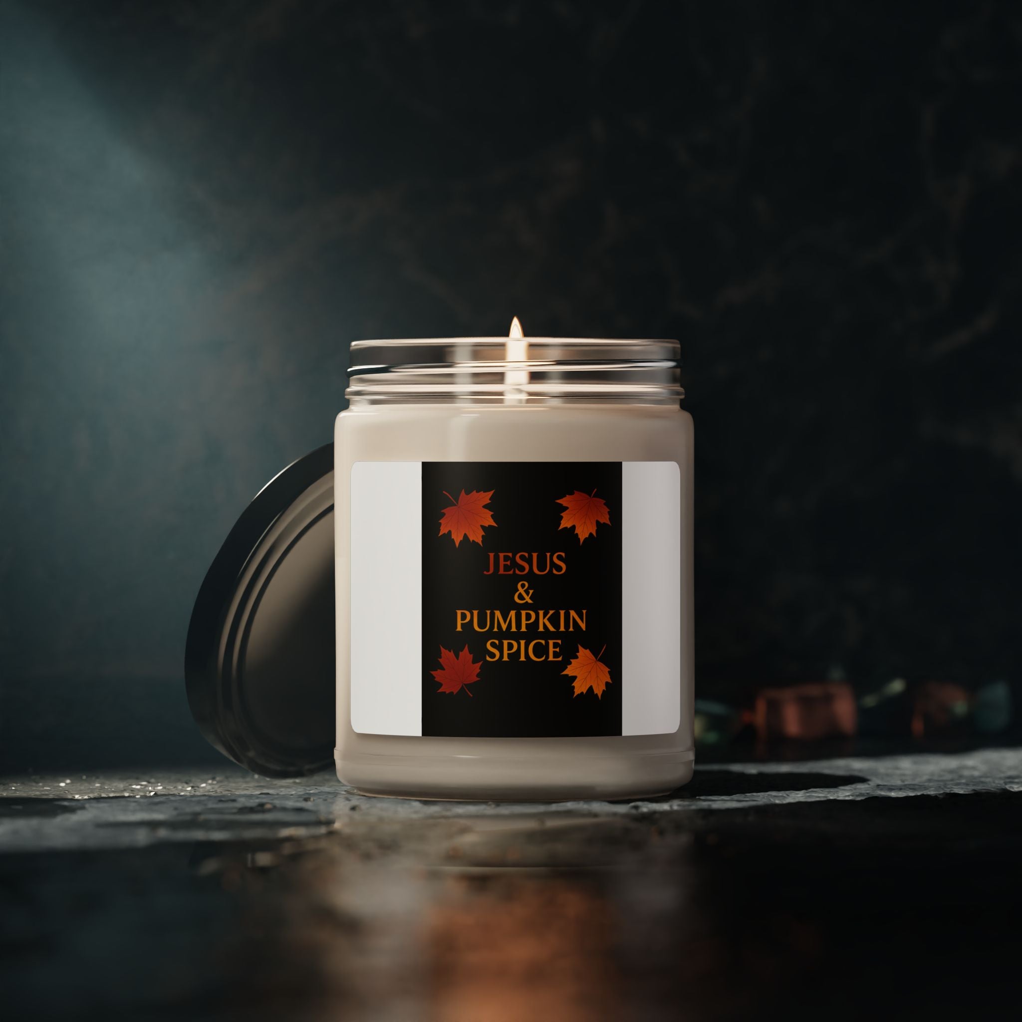Jesus & Pumpkin Spice Fall Candle | Inspirational Fall Candle | Self Care Gift | Soy Wax Candle | Stress Relief I Candle for Women