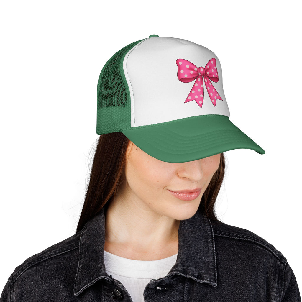Charming Bow Trucker Cap | Cute Accessory for Everyday Wear, Gift for Birthdays, Festivals, Outdoor Activities