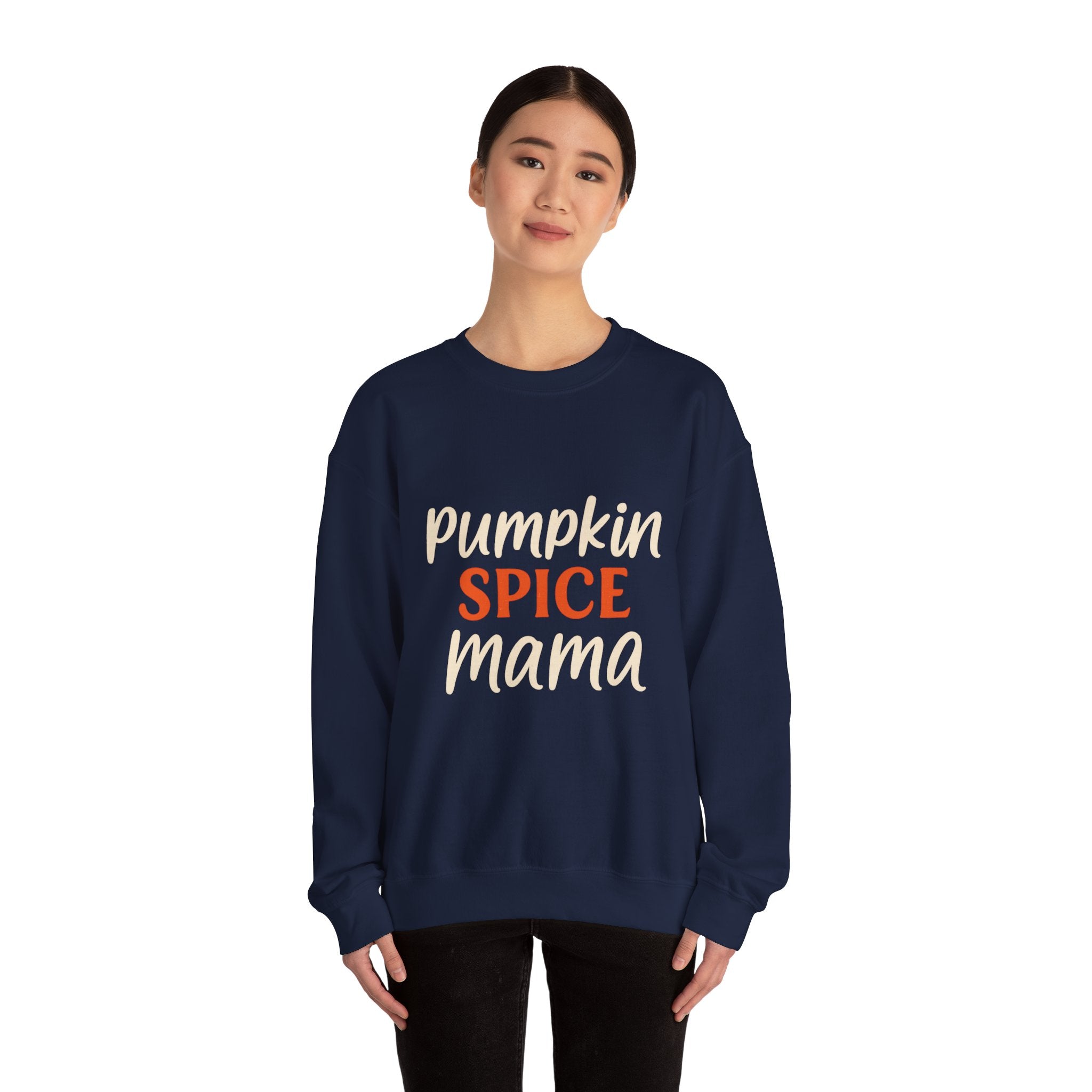 Pumpkin Spice Mama Crewneck Sweatshirt - Fall Fashion, Cozy Gift, Autumn Apparel, Halloween Decor, Thanksgiving Outfit