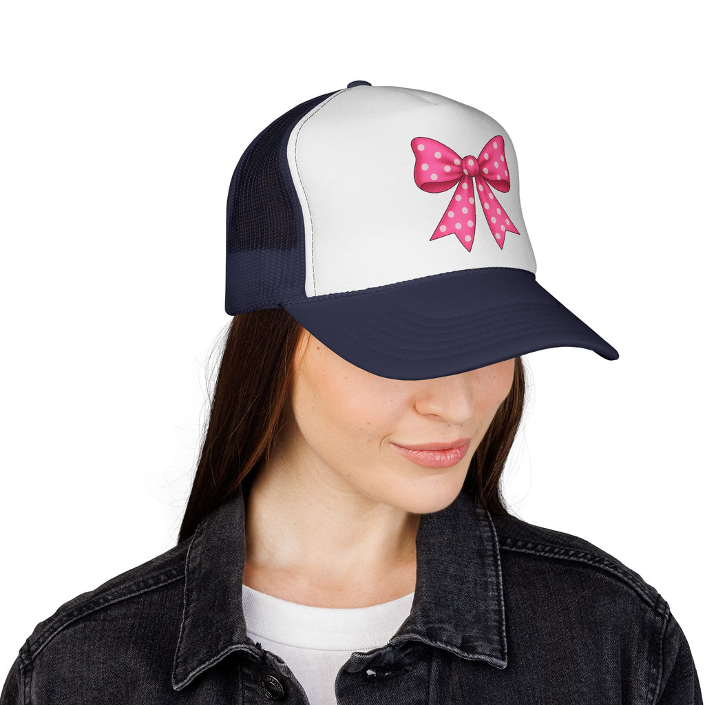 Charming Bow Trucker Cap | Cute Accessory for Everyday Wear, Gift for Birthdays, Festivals, Outdoor Activities
