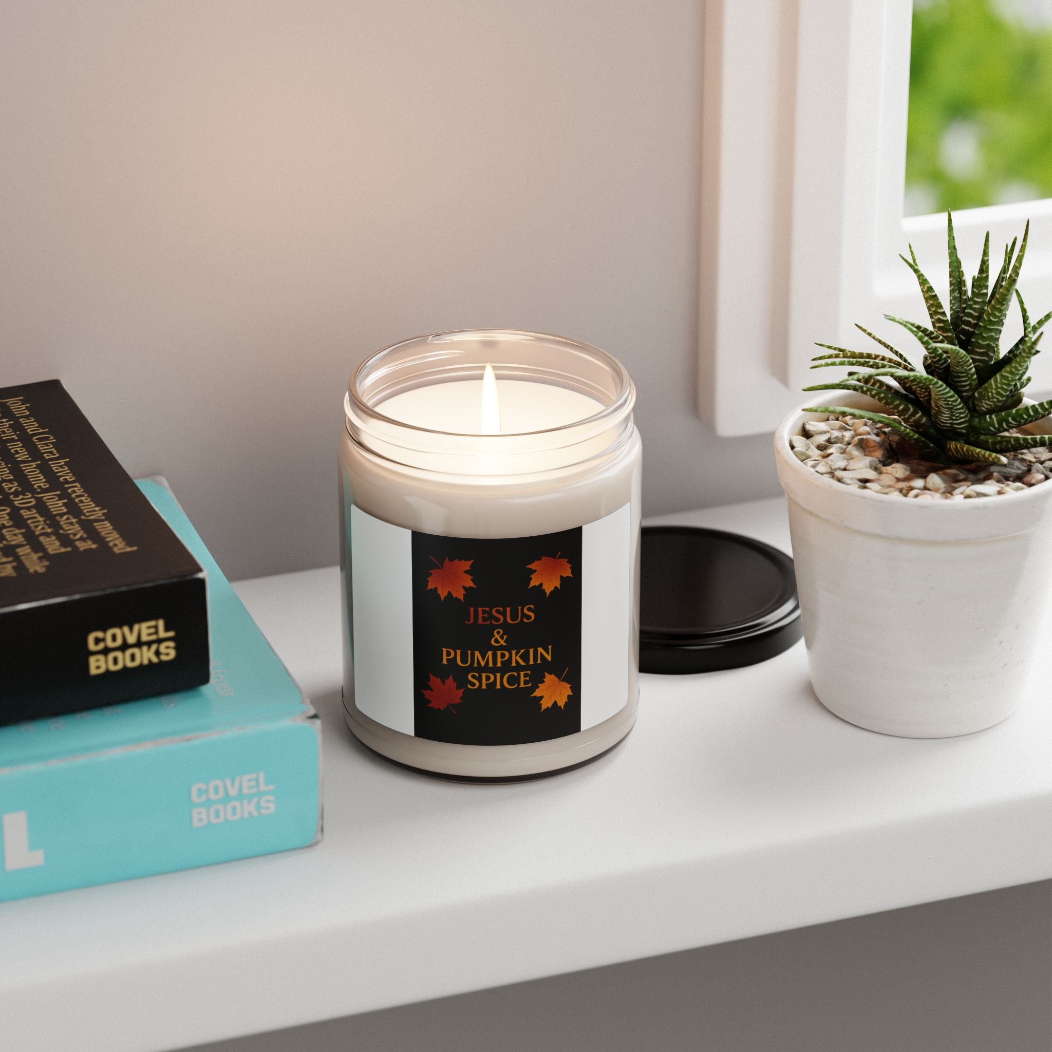 Jesus & Pumpkin Spice Fall Candle | Inspirational Fall Candle | Self Care Gift | Soy Wax Candle | Stress Relief I Candle for Women