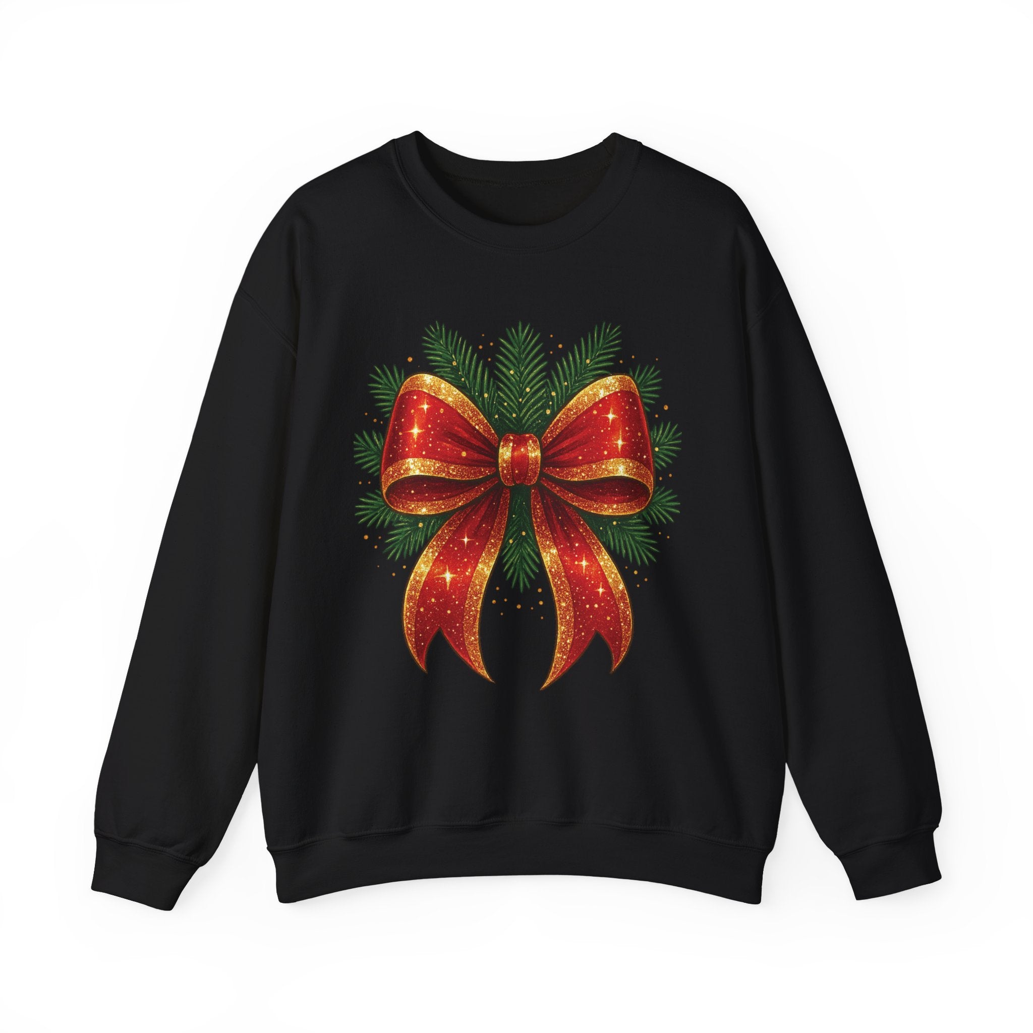 Christmas Bow Sweater, Cute Unisex Crewneck, Christmas Gift, Bow Sweatshirt, Holiday Sweatshirt