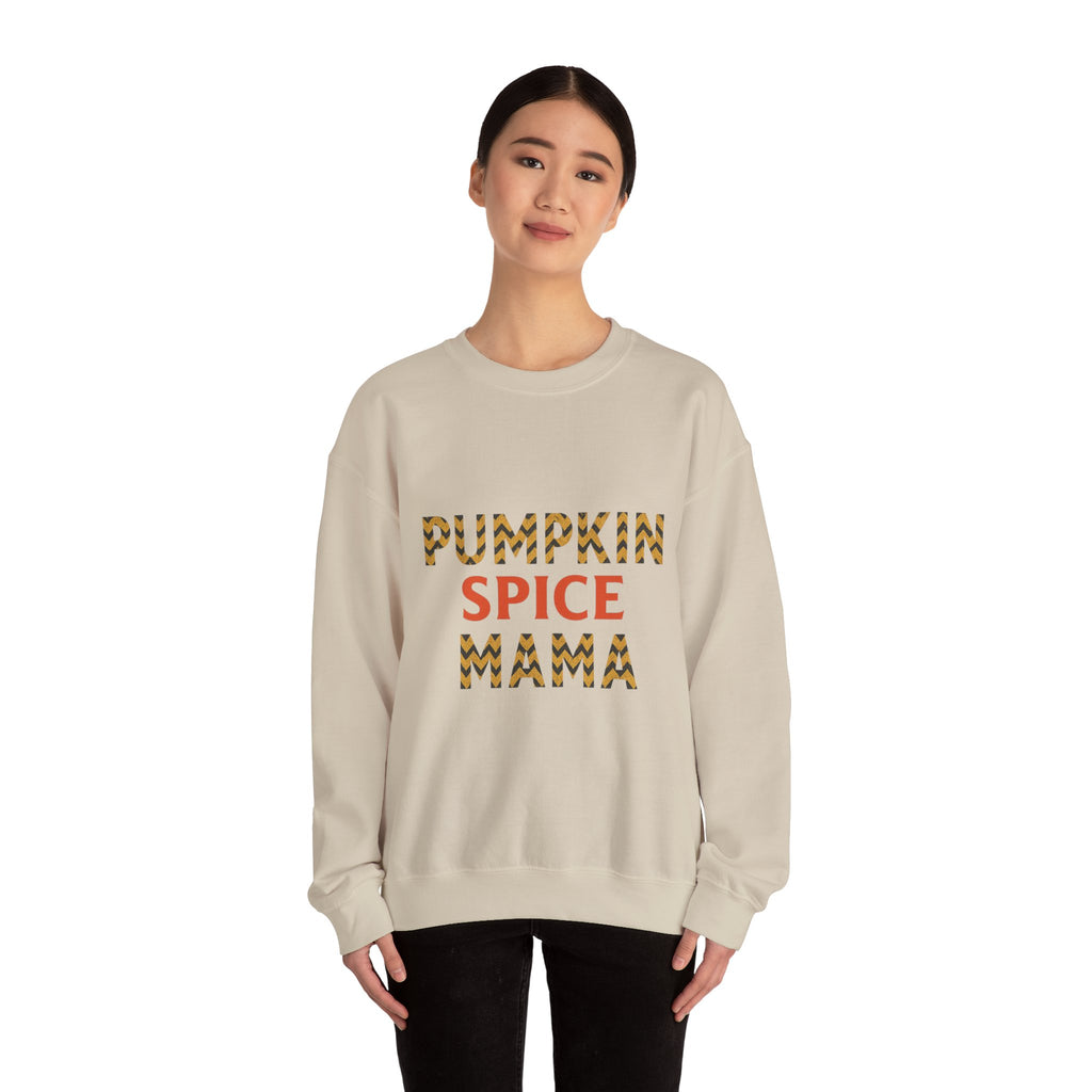 Pumpkin Spice Mama Crewneck Sweatshirt - Fall Fashion, Cozy Gift, Autumn Apparel, Halloween Decor, Thanksgiving Outfit