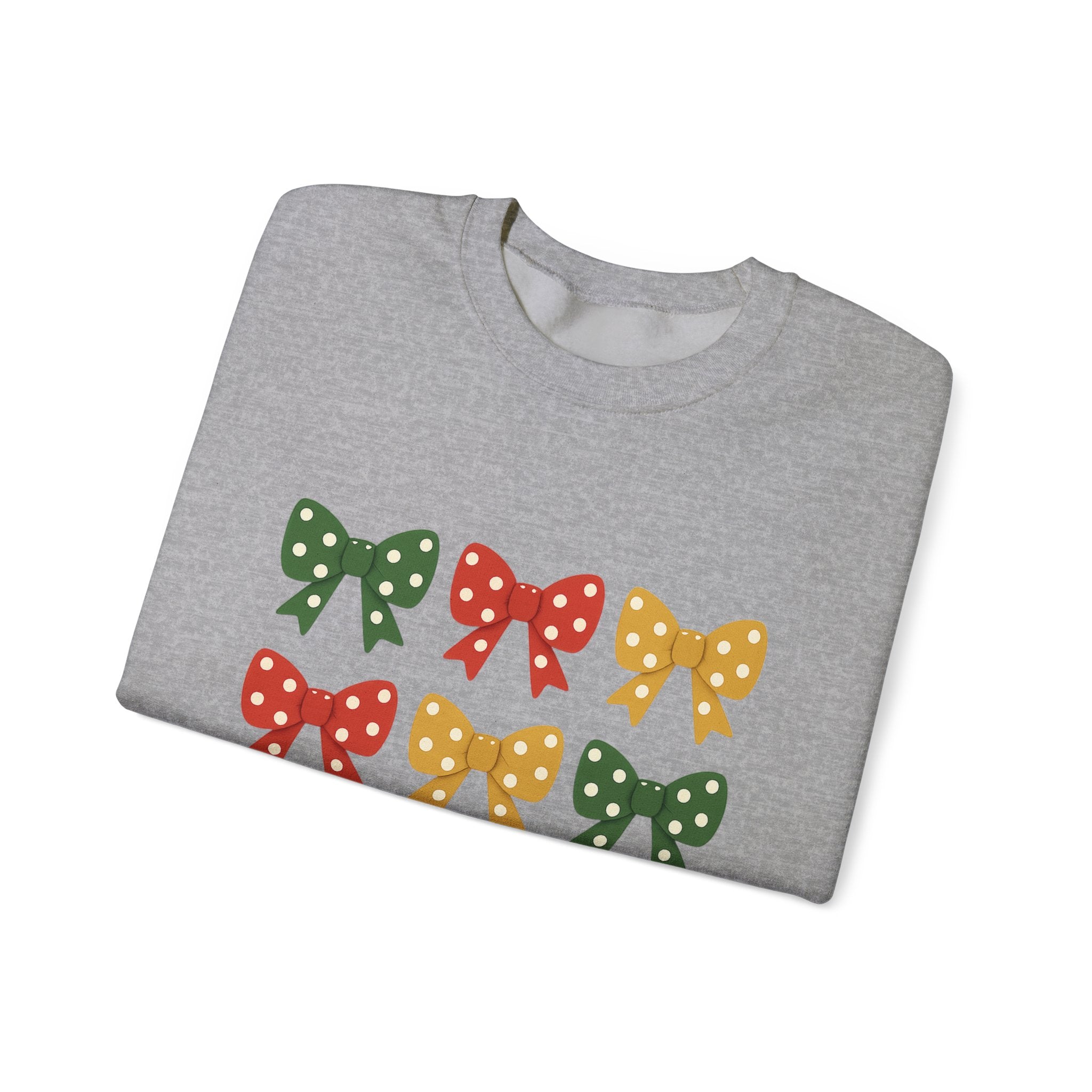 Bow Christmas Sweatshirt - Christmas Fashion, Cozy Gift, Christmas Apparel, Christmas Decor, Christmas Outfit