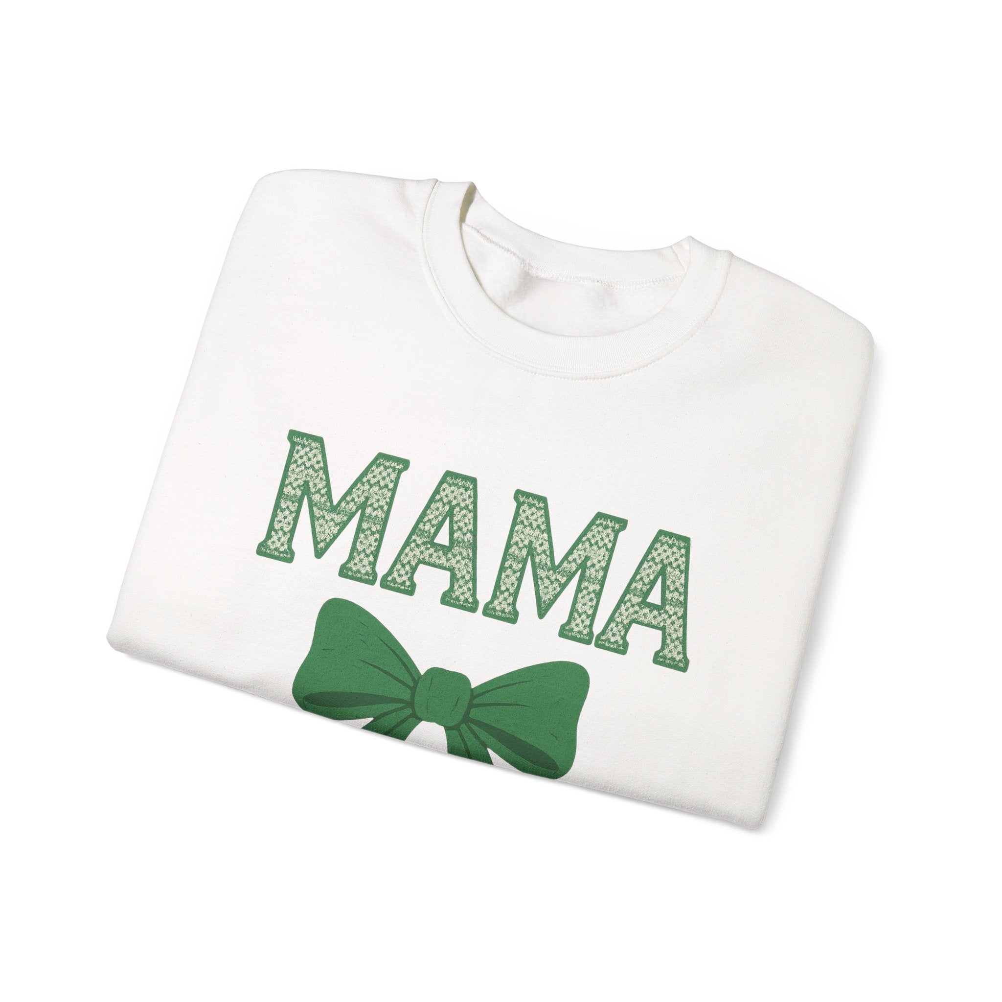MAMA Christmas Bow Sweatshirt - Christmas Fashion, Cozy Gift, Christmas Apparel, Christmas Decor, Christmas Outfit,