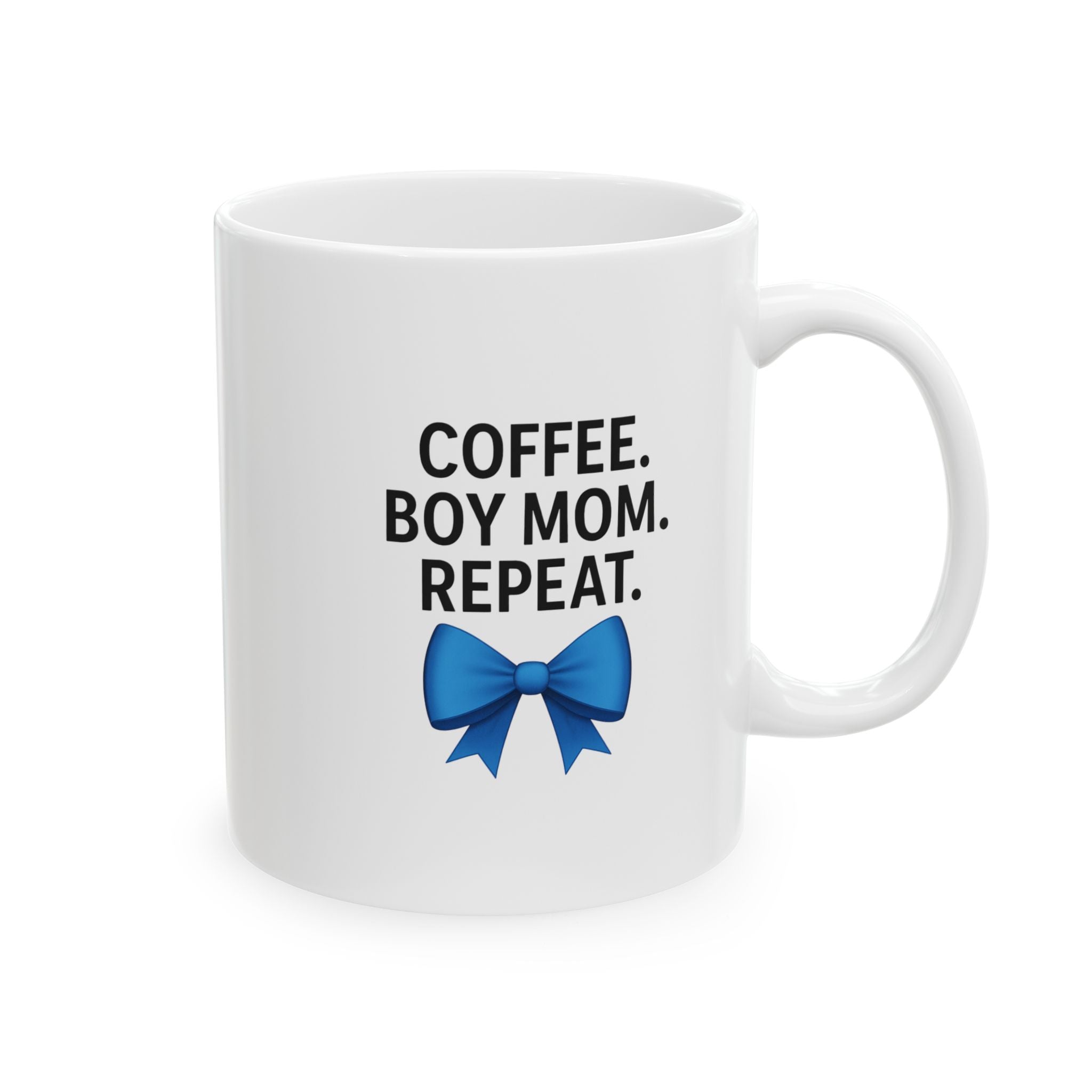 Bow Boy Mom Coffee Mug, Boy Mom, Mom of Boys Cup, Cute Boy Mom Mug, Mother's Day Gift Mug, Coffee Lover Gift Mug