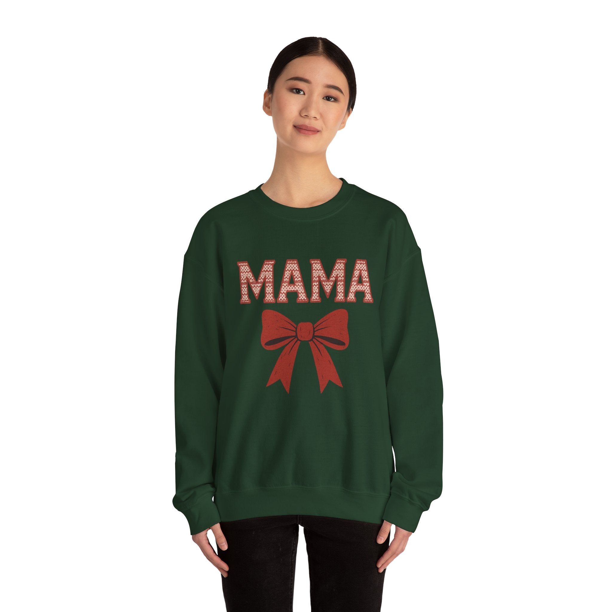 MAMA Christmas Sweatshirt - Christmas Fashion, Cozy Gift, Christmas Apparel, Christmas Decor, Christmas Outfit,