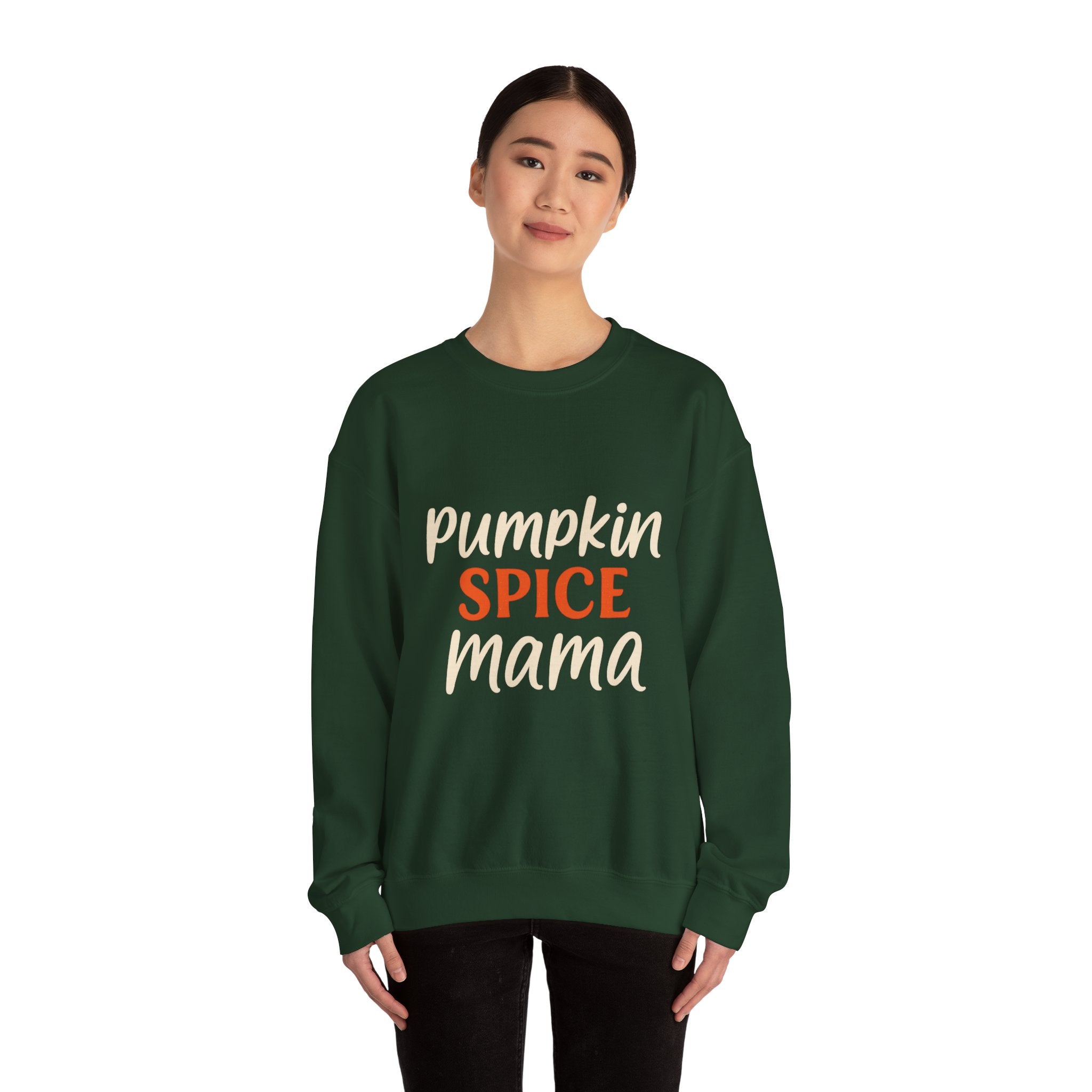Pumpkin Spice Mama Crewneck Sweatshirt - Fall Fashion, Cozy Gift, Autumn Apparel, Halloween Decor, Thanksgiving Outfit