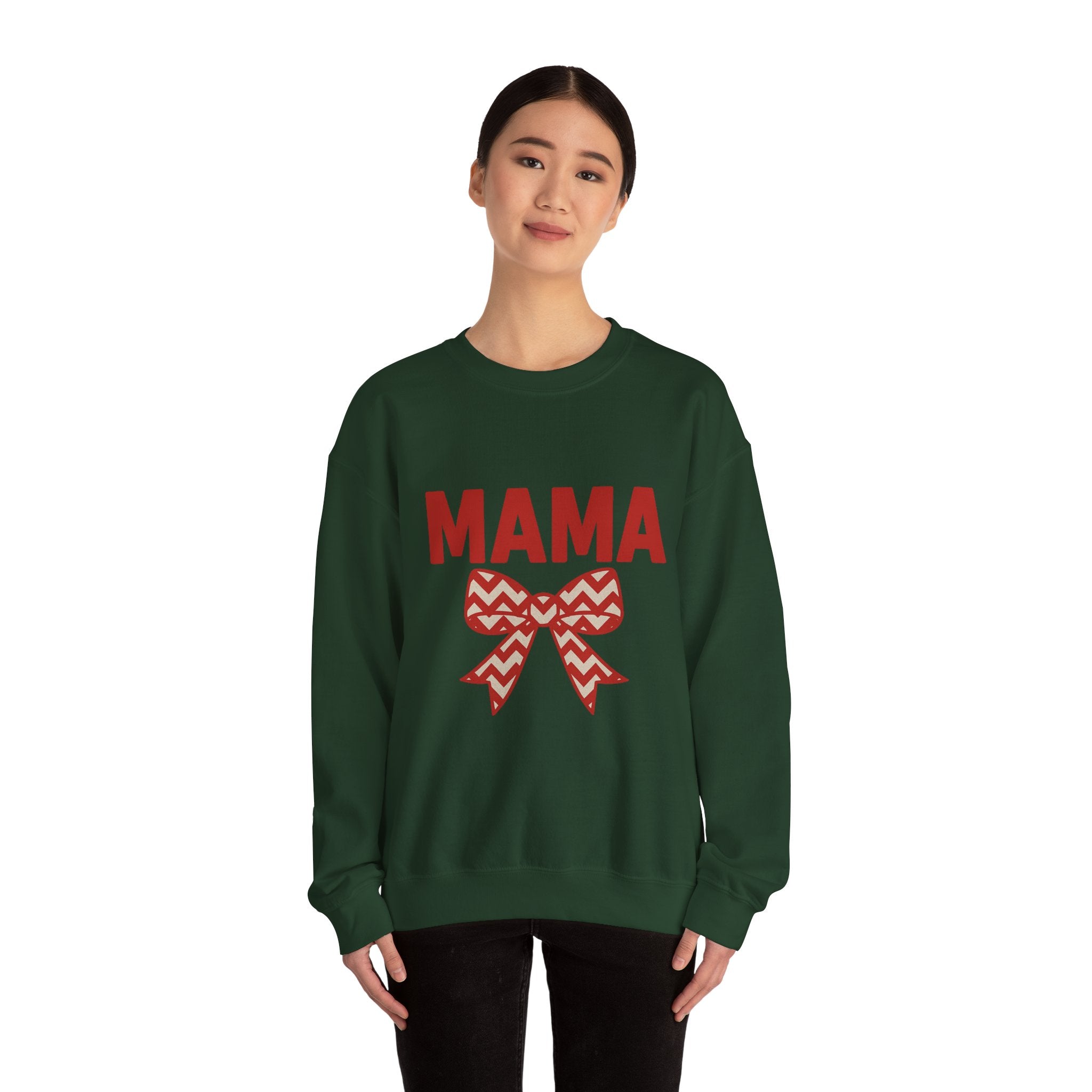 MAMA Christmas Sweatshirt - Christmas Fashion, Cozy Gift, Christmas Apparel, Christmas Decor, Christmas Outfit,