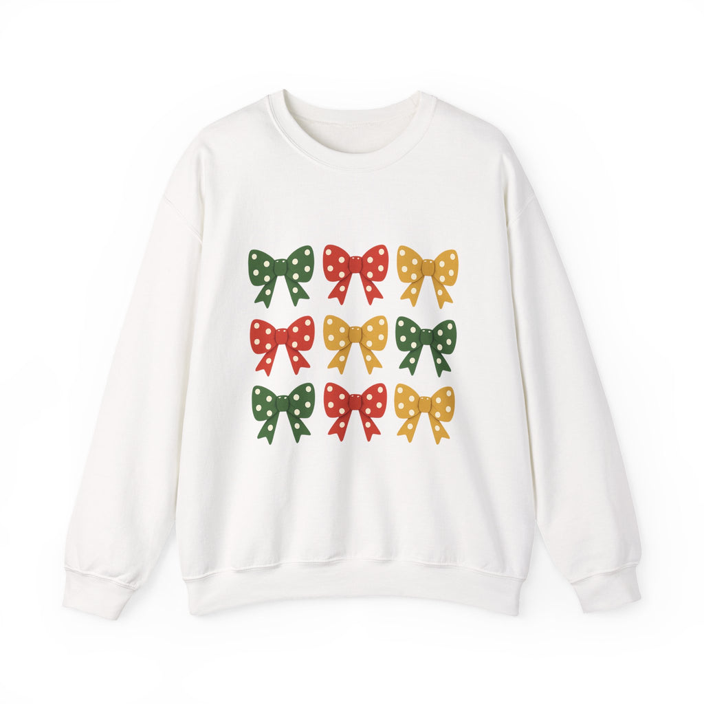 Bow Christmas Sweatshirt - Christmas Fashion, Cozy Gift, Christmas Apparel, Christmas Decor, Christmas Outfit