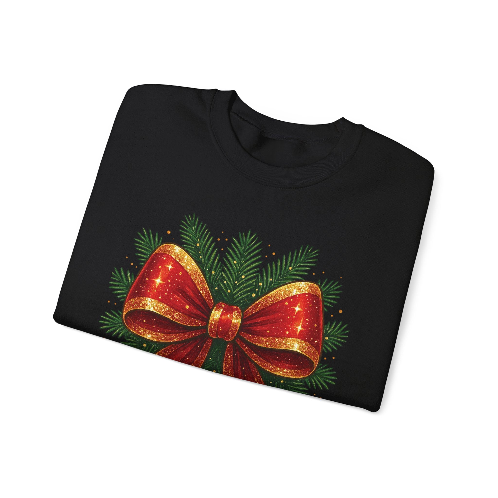 Christmas Bow Sweater, Cute Unisex Crewneck, Christmas Gift, Bow Sweatshirt, Holiday Sweatshirt