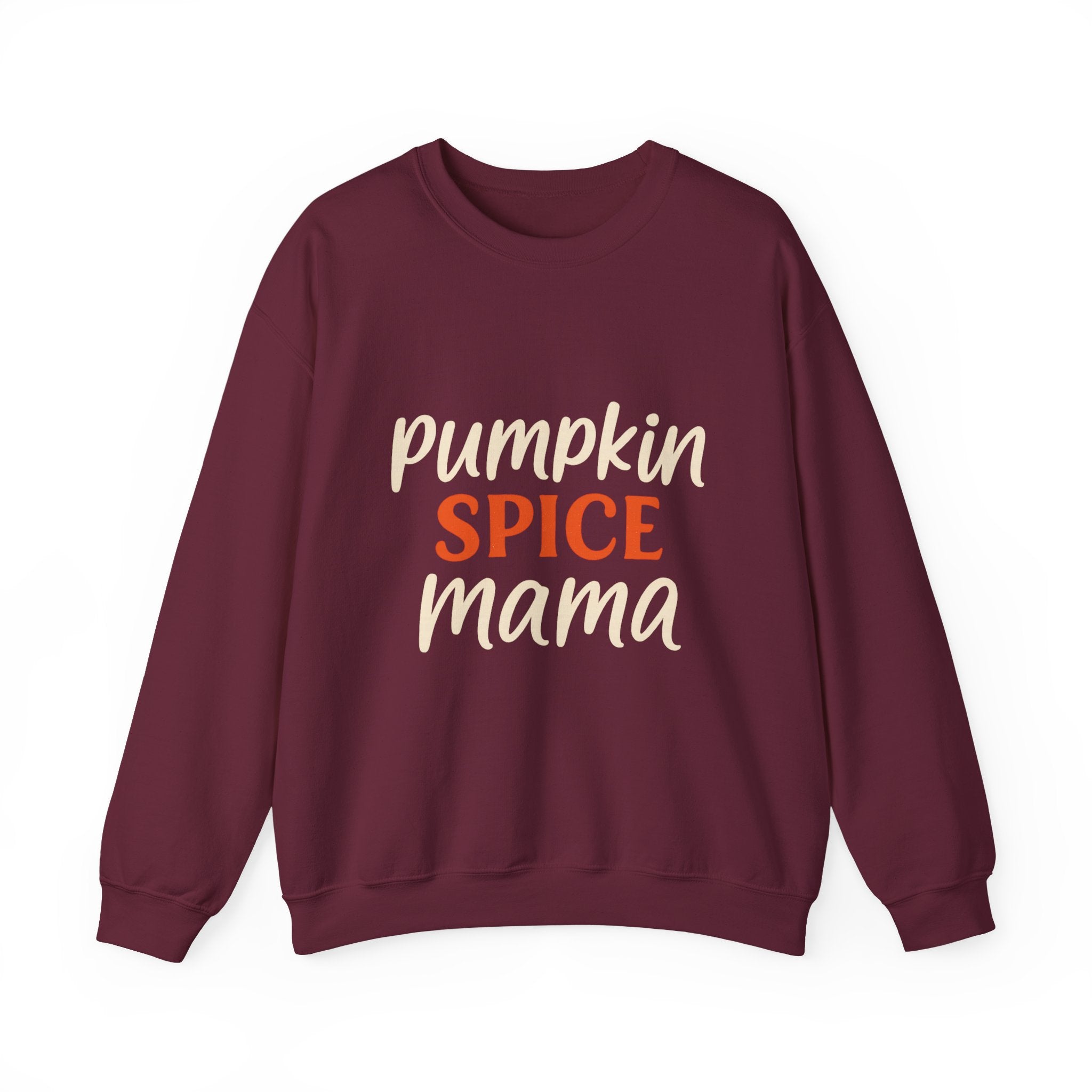 Pumpkin Spice Mama Crewneck Sweatshirt - Fall Fashion, Cozy Gift, Autumn Apparel, Halloween Decor, Thanksgiving Outfit