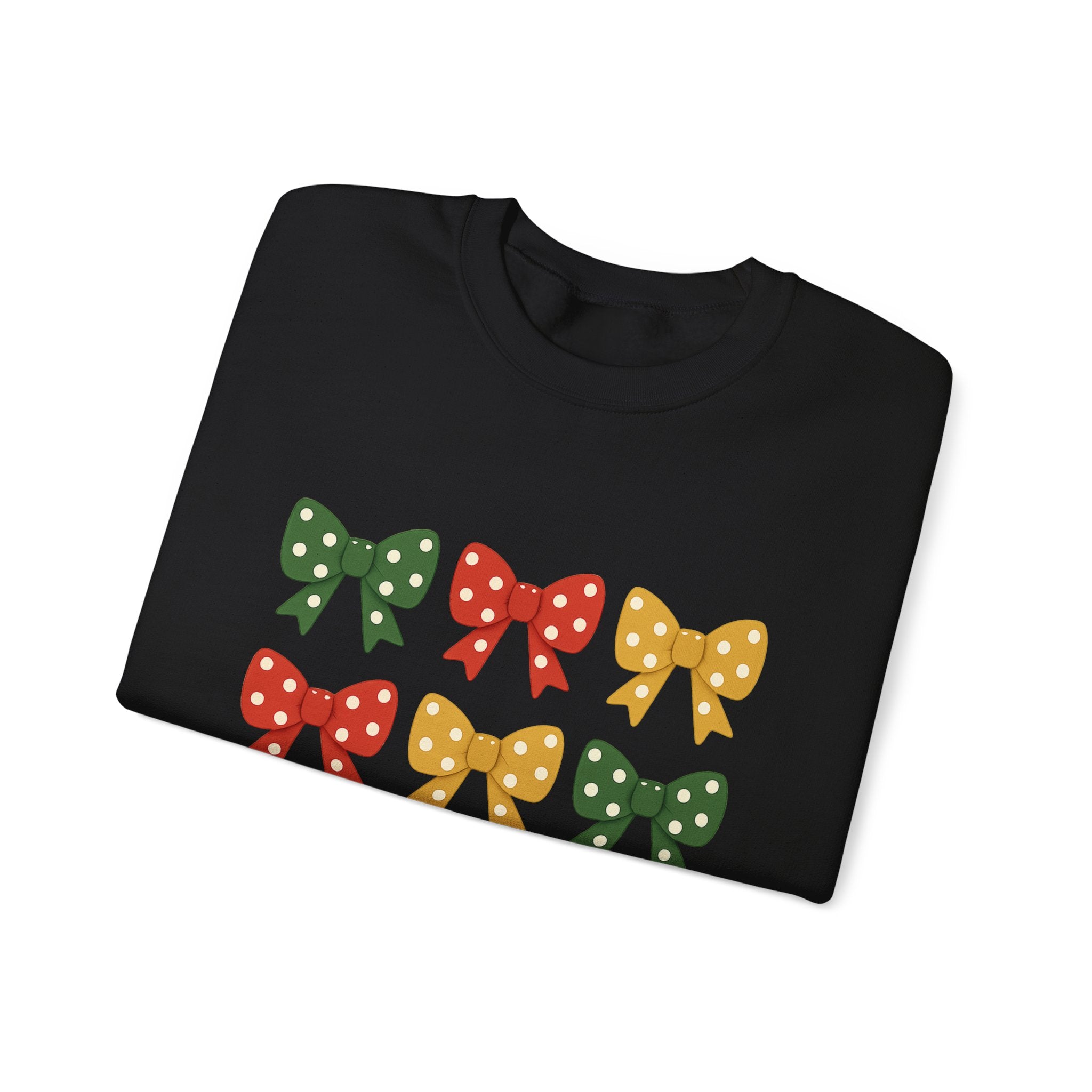Bow Christmas Sweatshirt - Christmas Fashion, Cozy Gift, Christmas Apparel, Christmas Decor, Christmas Outfit