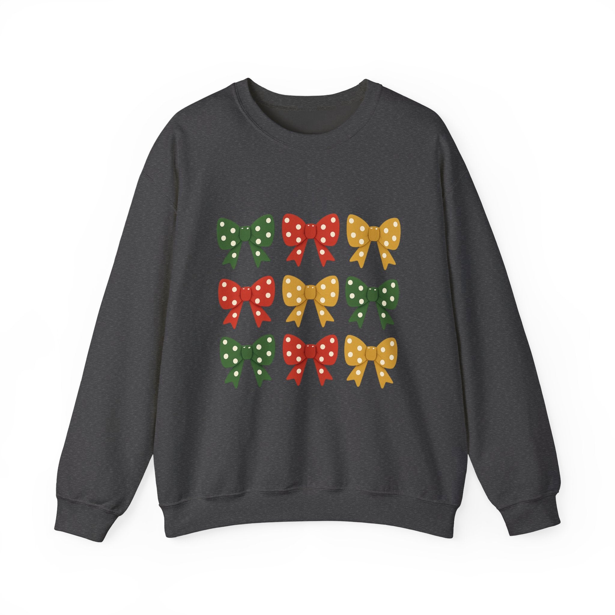 Bow Christmas Sweatshirt - Christmas Fashion, Cozy Gift, Christmas Apparel, Christmas Decor, Christmas Outfit