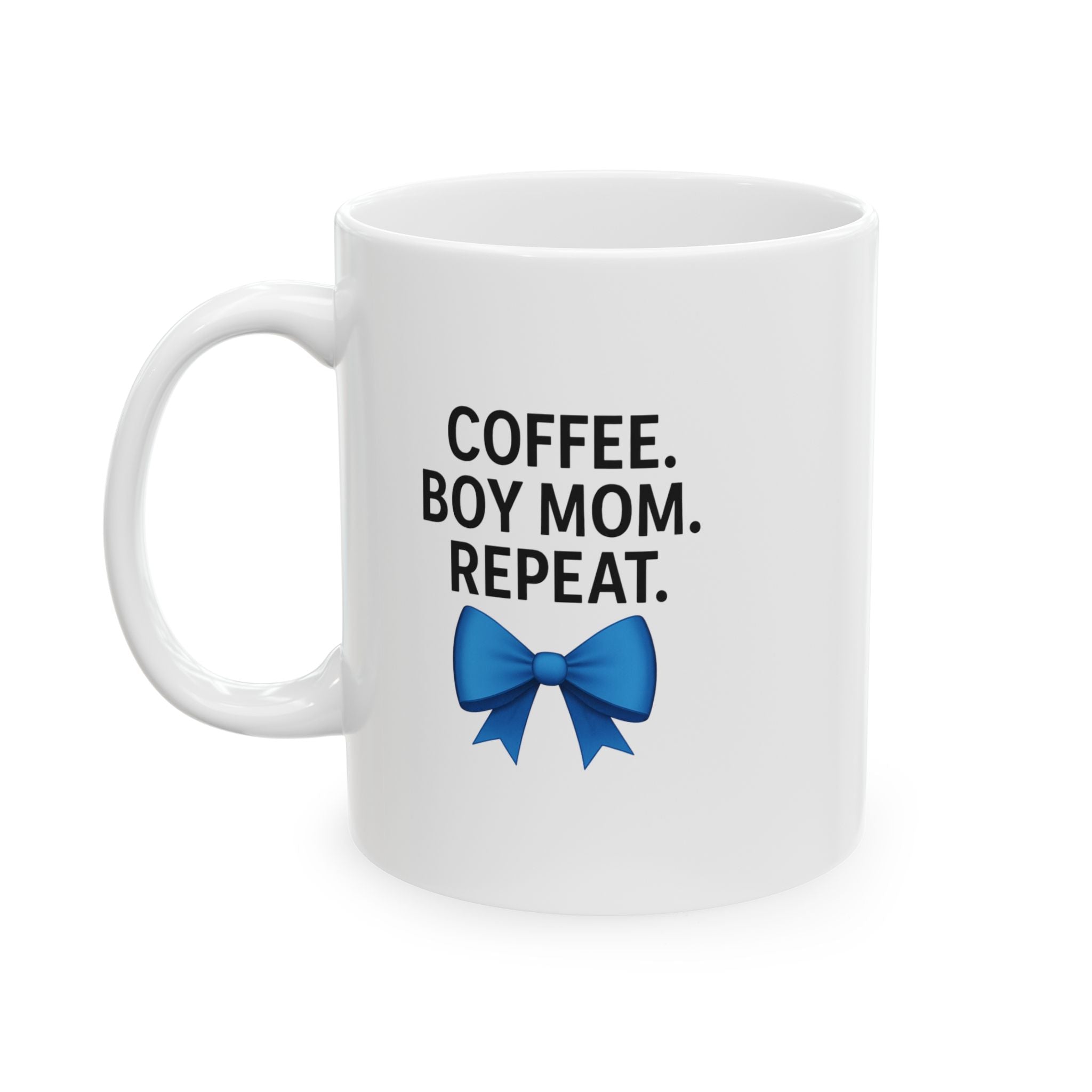 Bow Boy Mom Coffee Mug, Boy Mom, Mom of Boys Cup, Cute Boy Mom Mug, Mother's Day Gift Mug, Coffee Lover Gift Mug