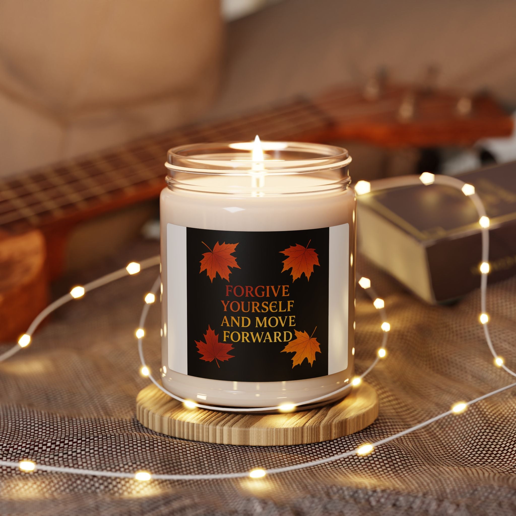 Forgive Yourself and Move Forward Fall Candle | Inspirational Fall Candle | Self Care Gift | Soy Wax Candle | Stress Relief I Candle for Women