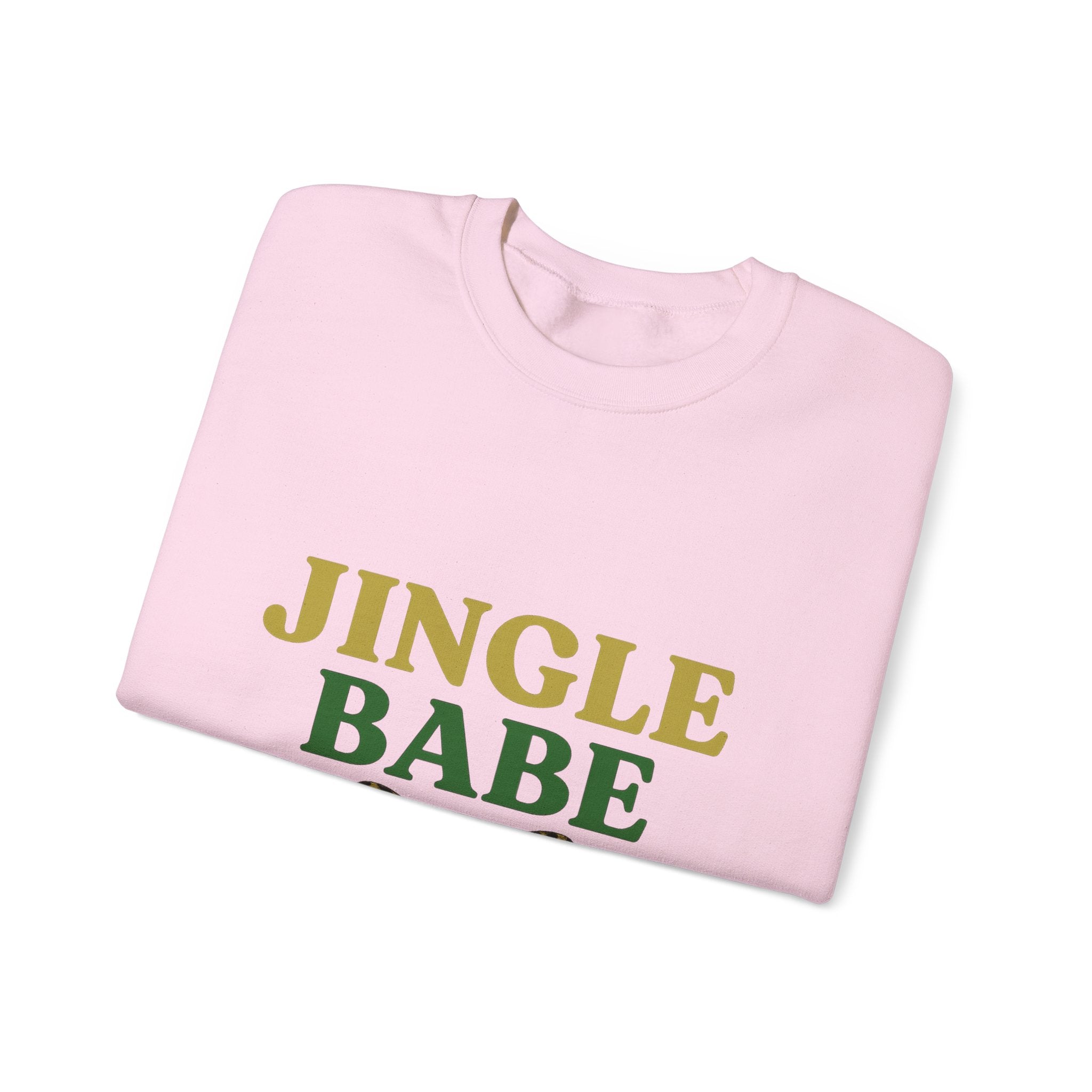Jingle Babe Christmas Sweatshirt - Christmas Fashion, Cozy Gift, Christmas Apparel, Christmas Decor, Christmas Outfit, Leopard Bow