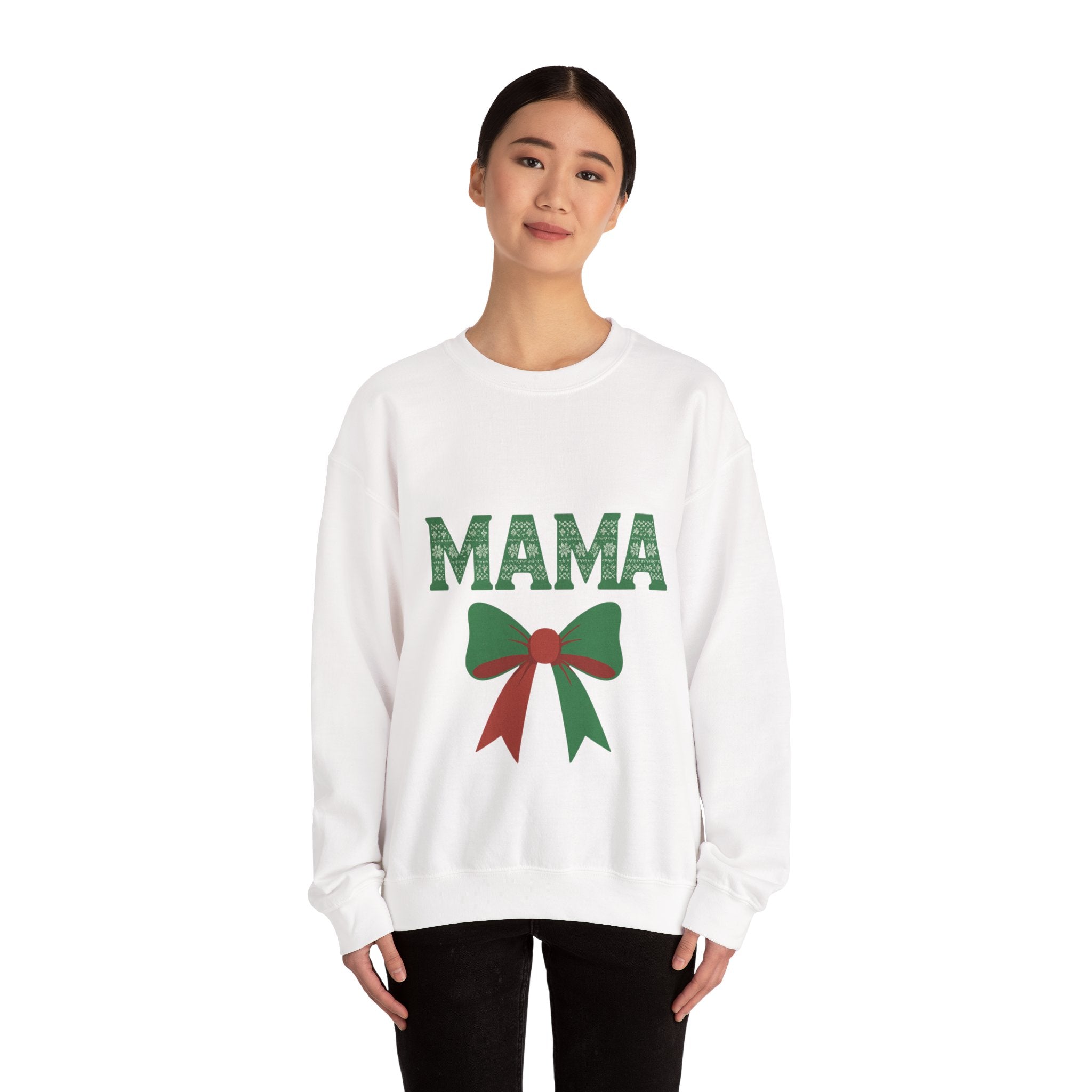 MAMA Christmas Sweatshirt - Christmas Fashion, Cozy Gift, Christmas Apparel, Christmas Decor, Christmas Outfit,