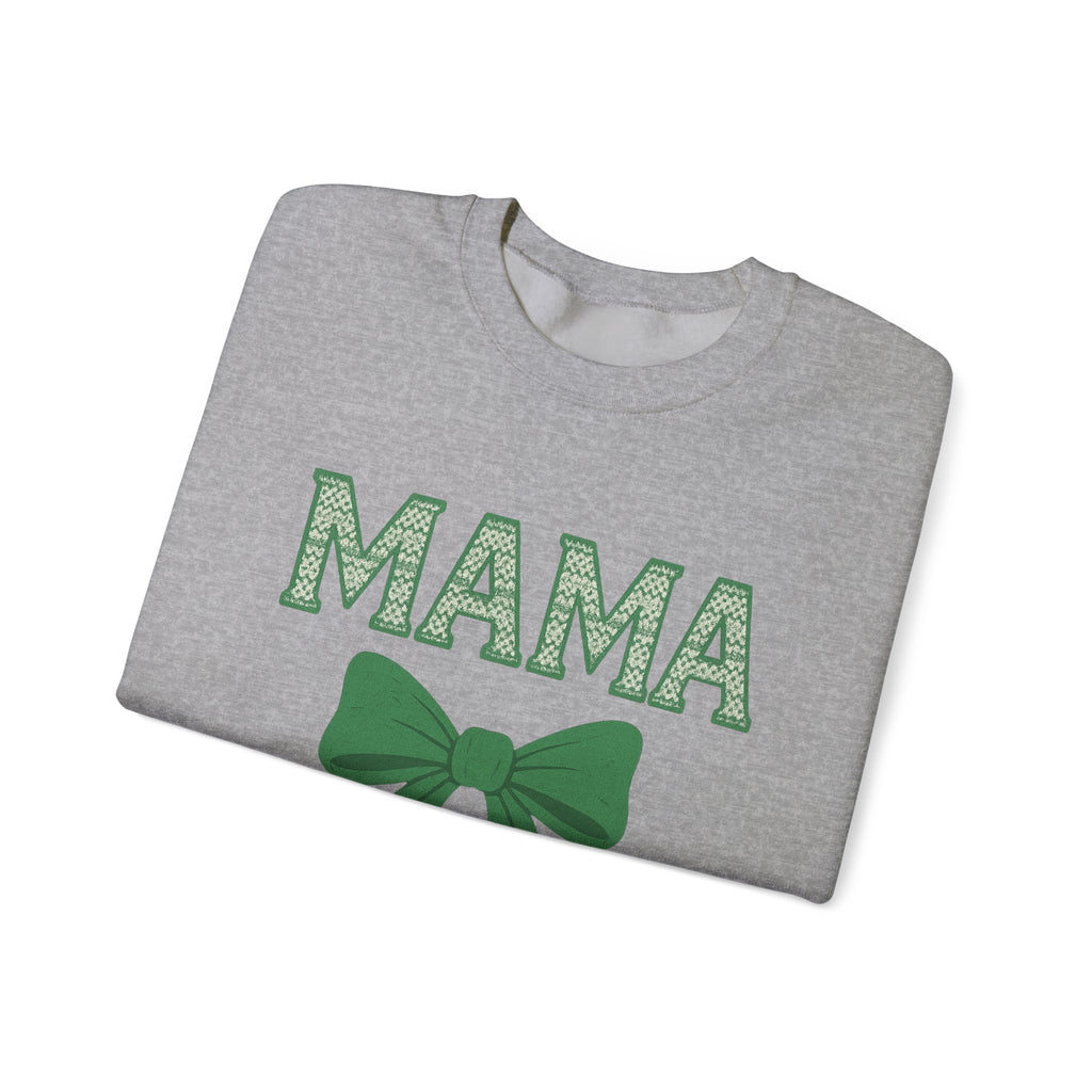 MAMA Christmas Bow Sweatshirt - Christmas Fashion, Cozy Gift, Christmas Apparel, Christmas Decor, Christmas Outfit,