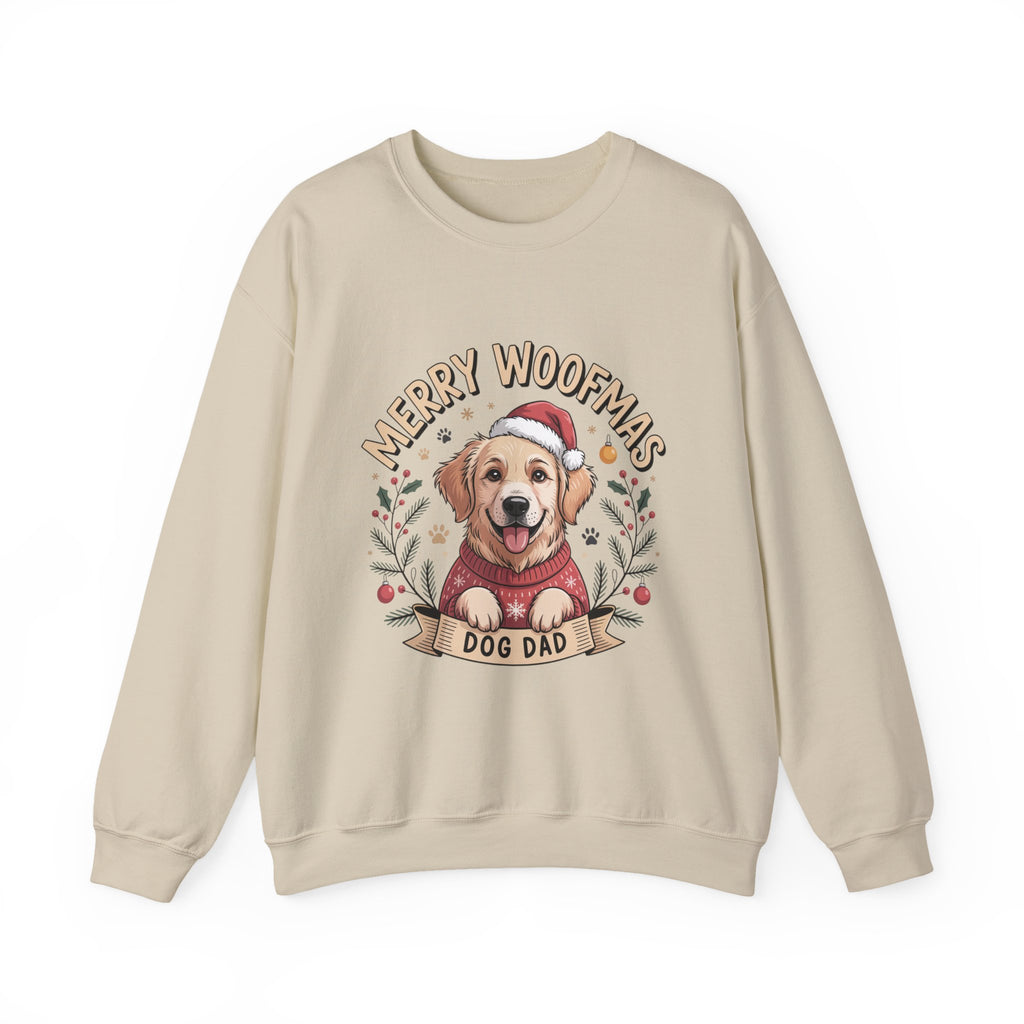 Christmas Dog Sweatshirt, Unisex Crewneck, Dog Lover Gift, Dog Dad Present, Holiday Sweater
