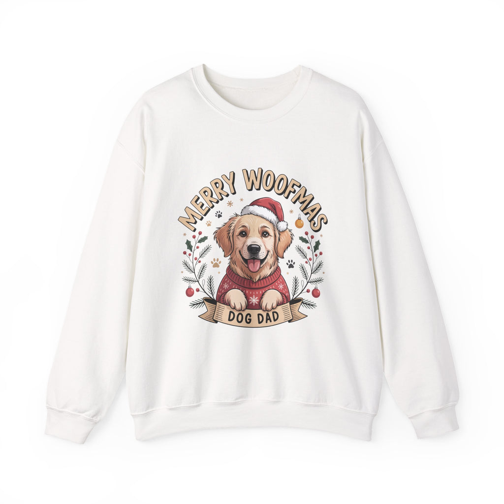 Christmas Dog Sweatshirt, Unisex Crewneck, Dog Lover Gift, Dog Dad Present, Holiday Sweater