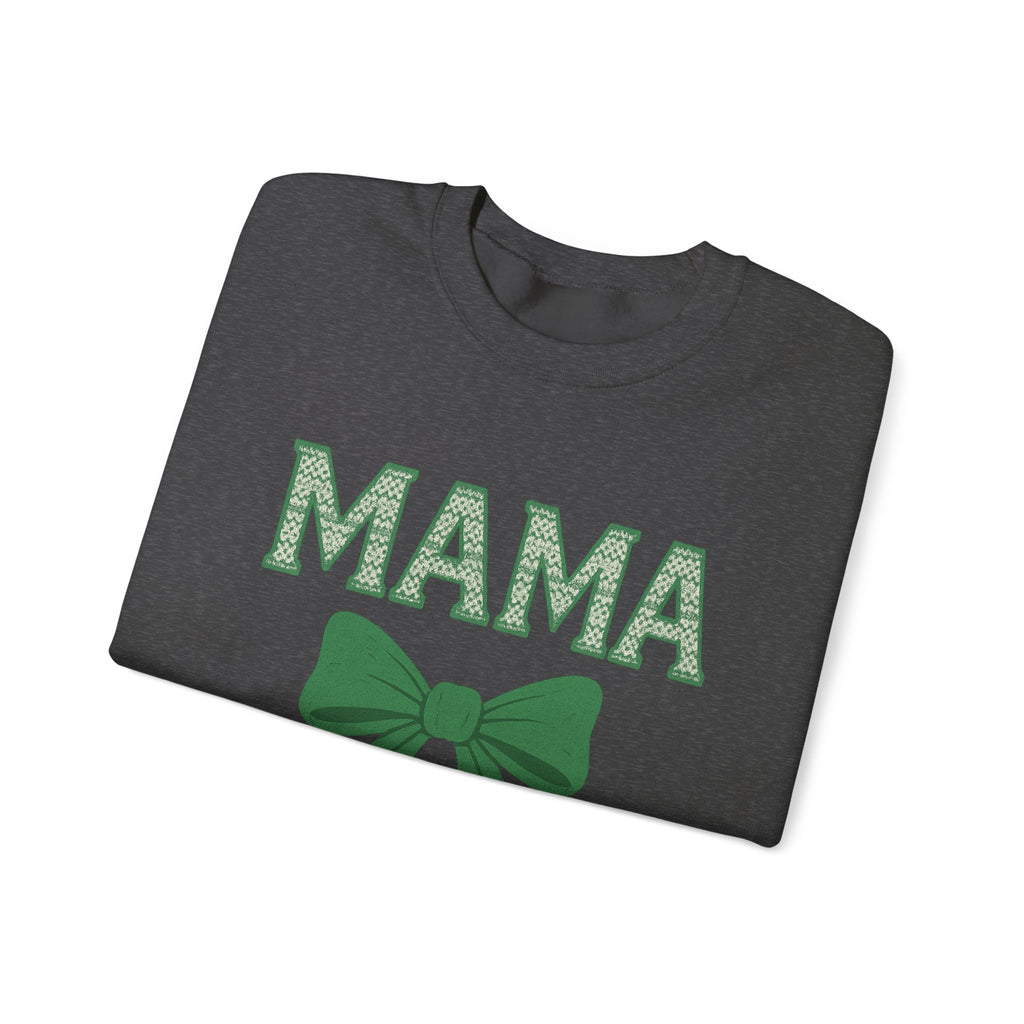 MAMA Christmas Bow Sweatshirt - Christmas Fashion, Cozy Gift, Christmas Apparel, Christmas Decor, Christmas Outfit,
