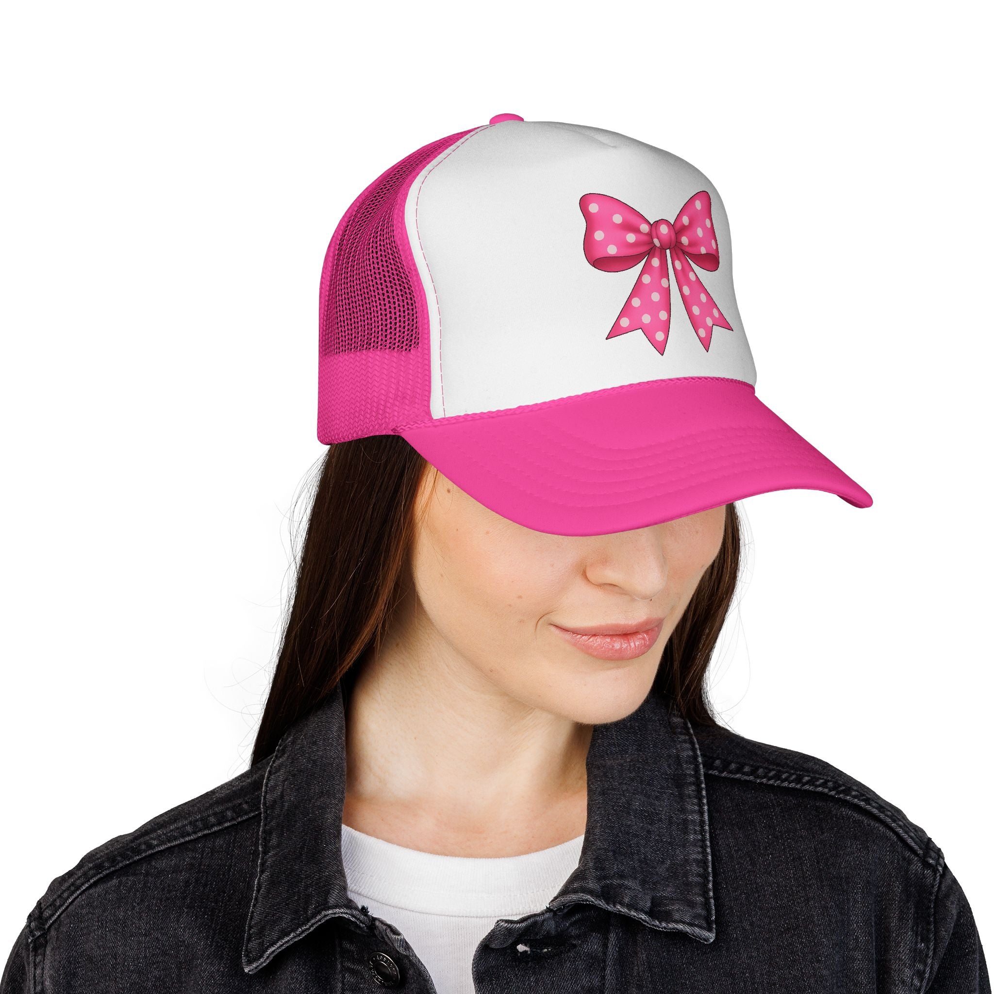 Charming Bow Trucker Cap | Cute Accessory for Everyday Wear, Gift for Birthdays, Festivals, Outdoor Activities