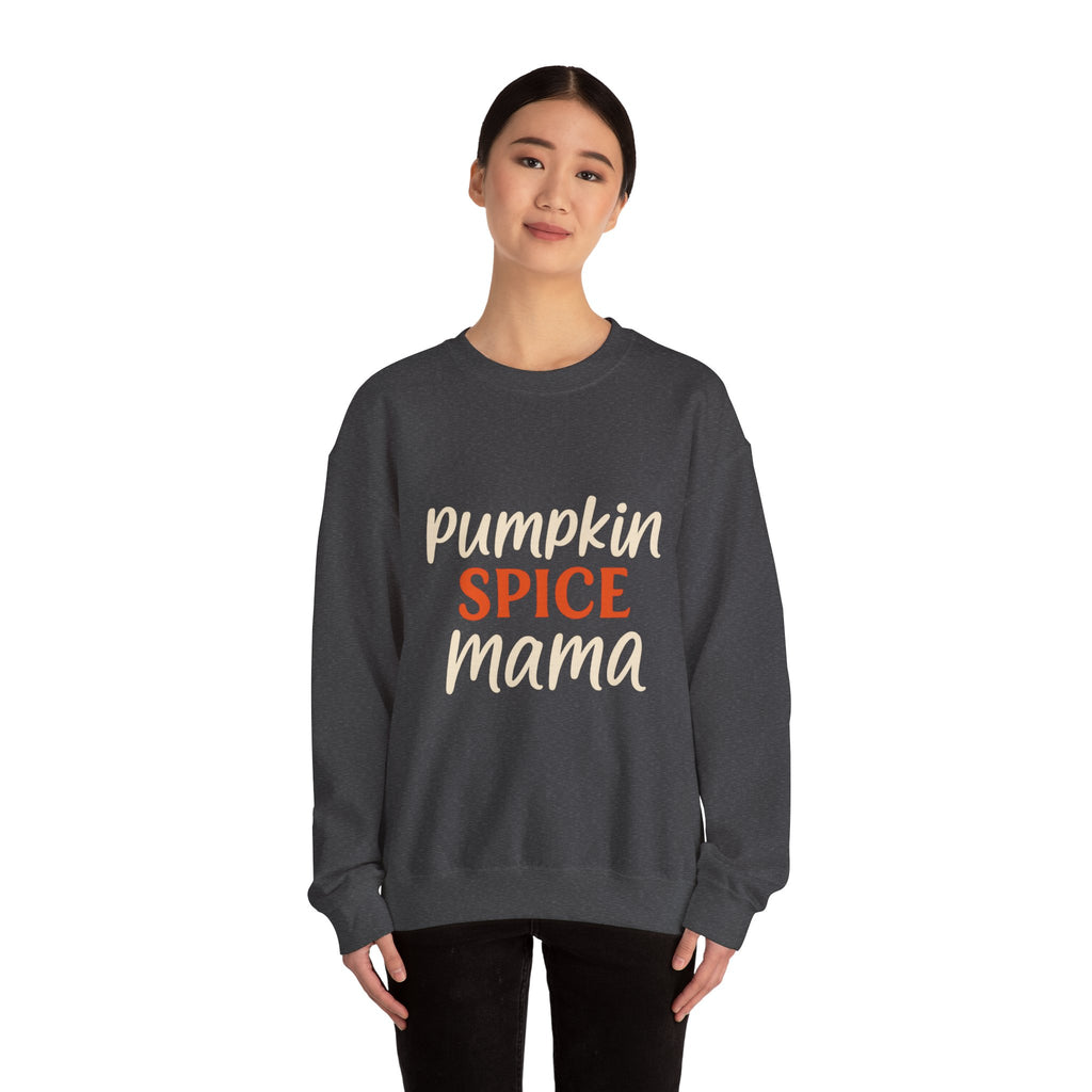 Pumpkin Spice Mama Crewneck Sweatshirt - Fall Fashion, Cozy Gift, Autumn Apparel, Halloween Decor, Thanksgiving Outfit