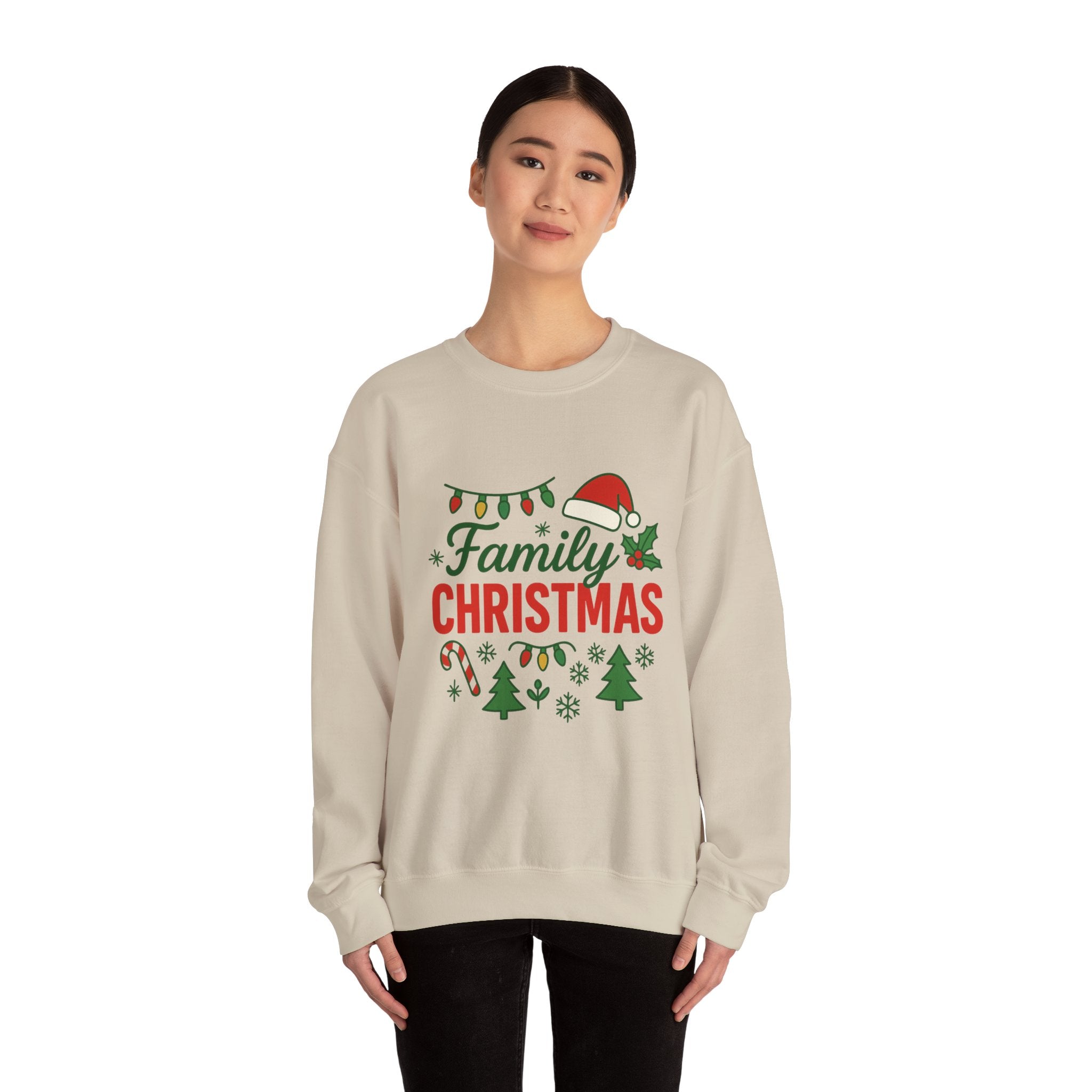 Family Christmas Sweatshirt - Christmas Fashion, Cozy Gift, Christmas Apparel, Christmas Decor, Christmas Outfit,