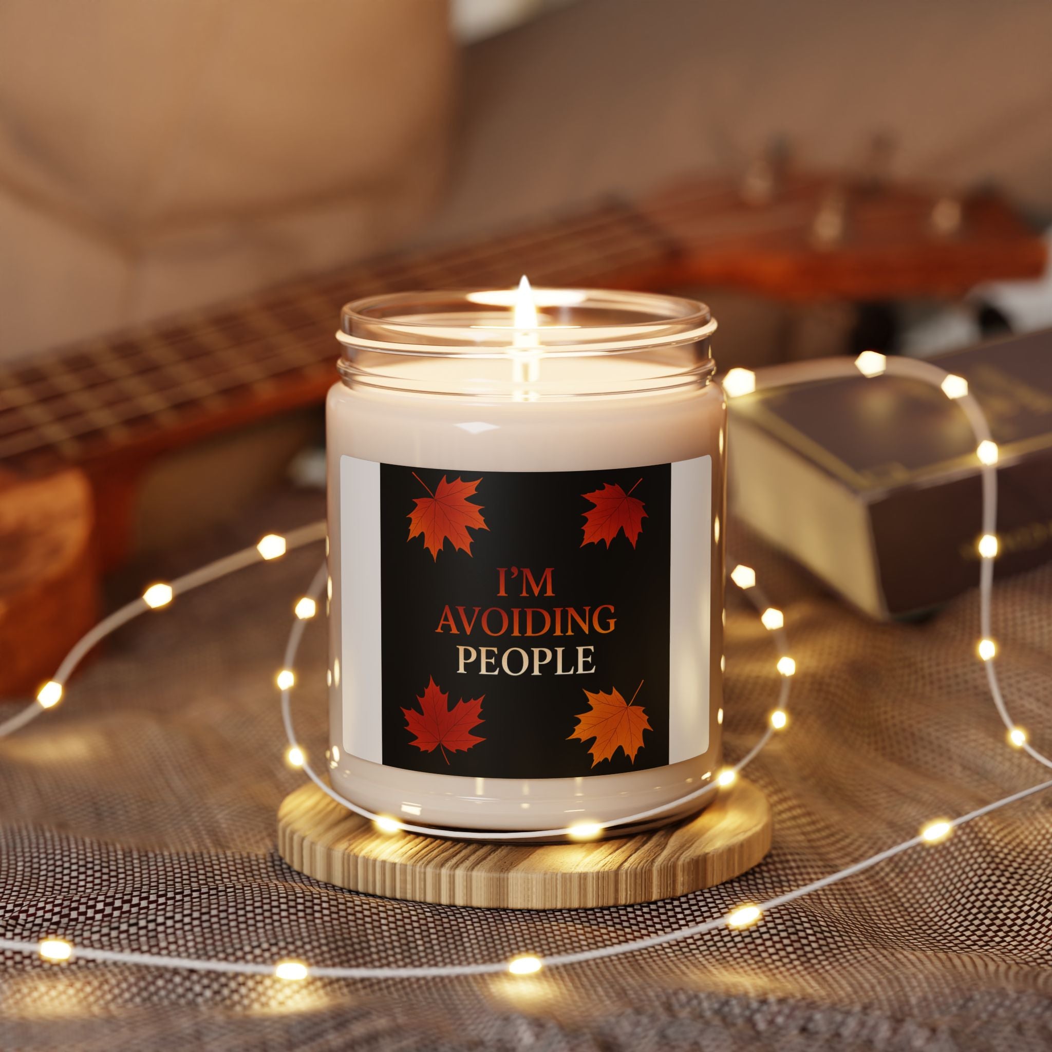 I'm Avoiding People Fall Candle | Inspirational Fall Candle | Self Care Gift | Soy Wax Candle | Stress Relief I Candle for Women