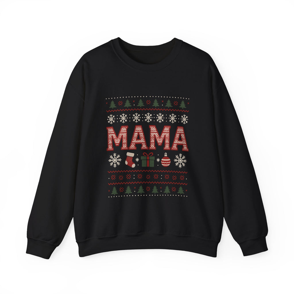 MAMA Christmas Sweatshirt - Christmas Fashion, Cozy Gift, Christmas Apparel, Christmas Decor, Christmas Outfit,