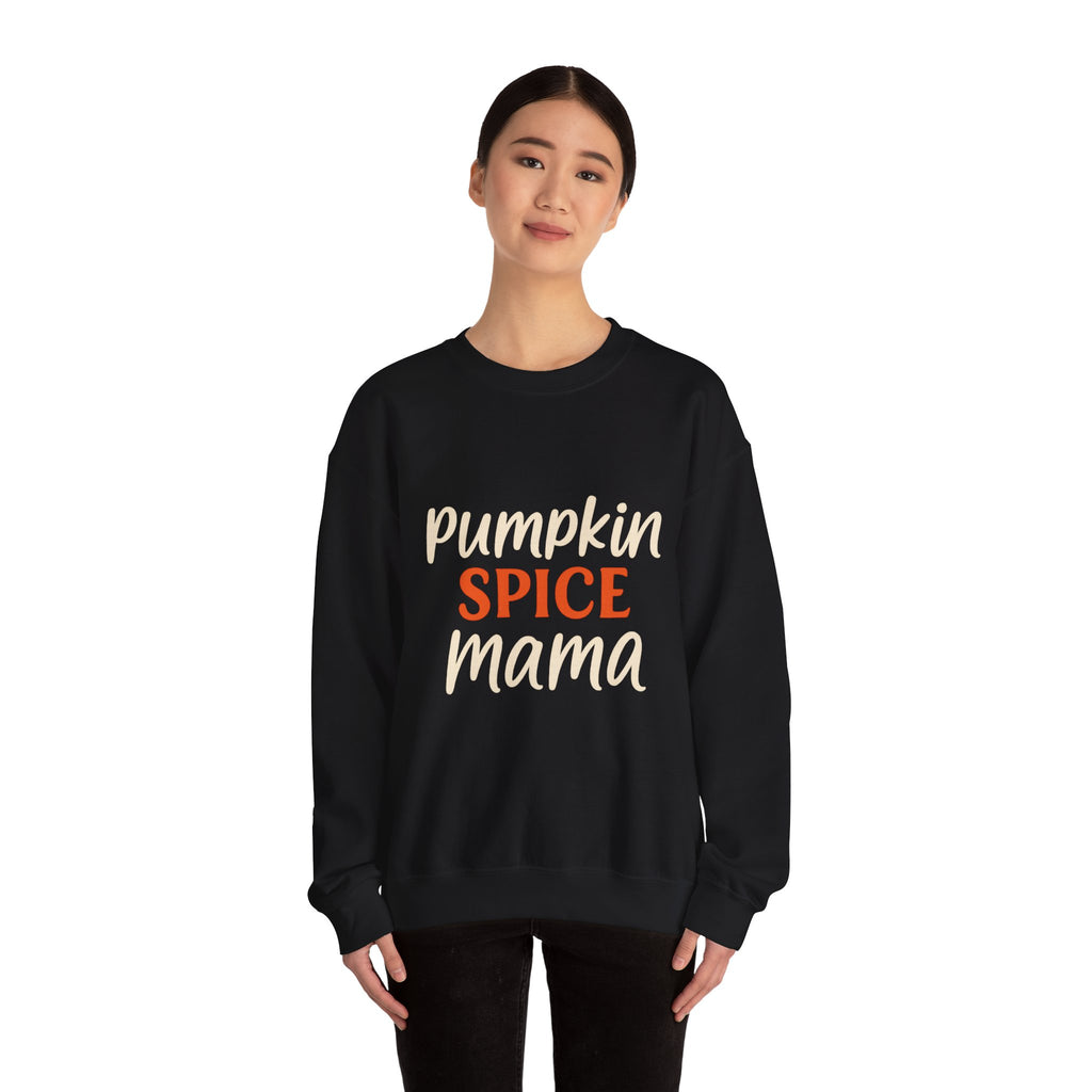 Pumpkin Spice Mama Crewneck Sweatshirt - Fall Fashion, Cozy Gift, Autumn Apparel, Halloween Decor, Thanksgiving Outfit
