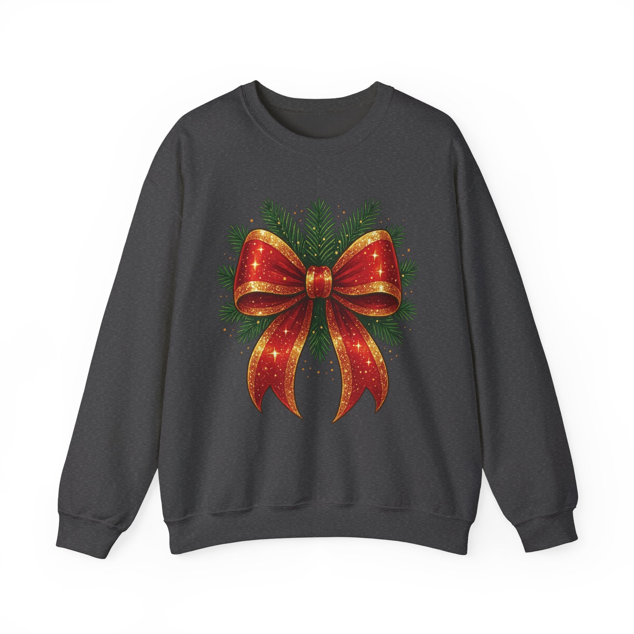 Christmas Bow Sweater, Cute Unisex Crewneck, Christmas Gift, Bow Sweatshirt, Holiday Sweatshirt